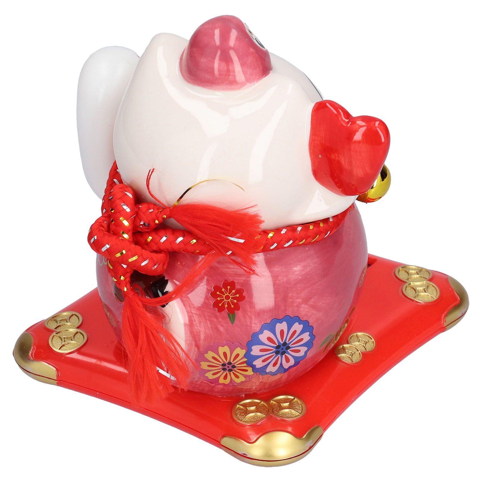6in Fortune Cat Ceramic Waving Lucky Cat Ornament Home Decoration for Bedroom view 7
