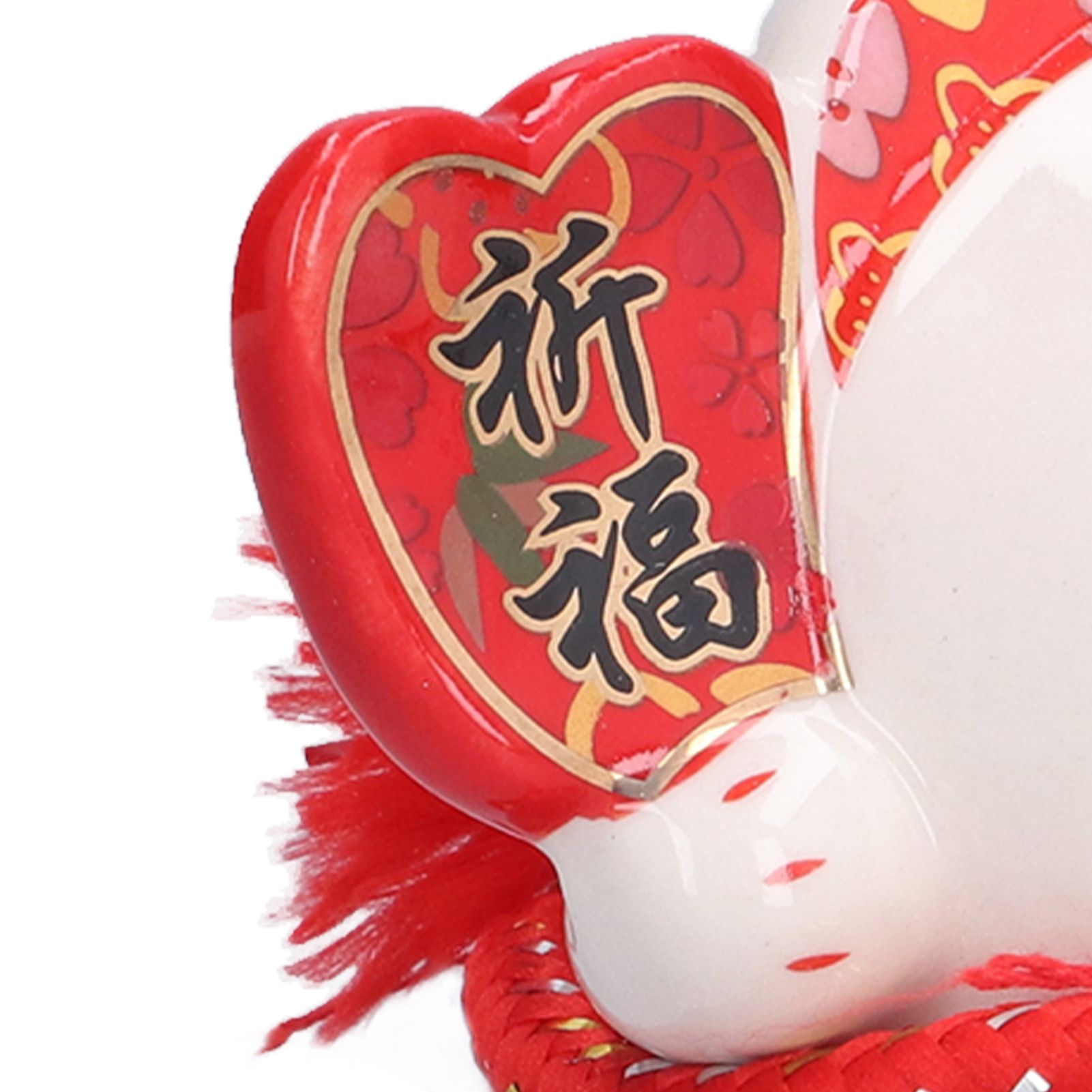 6in Fortune Cat Ceramic Waving Lucky Cat Ornament Home Decoration for Bedroom view 14