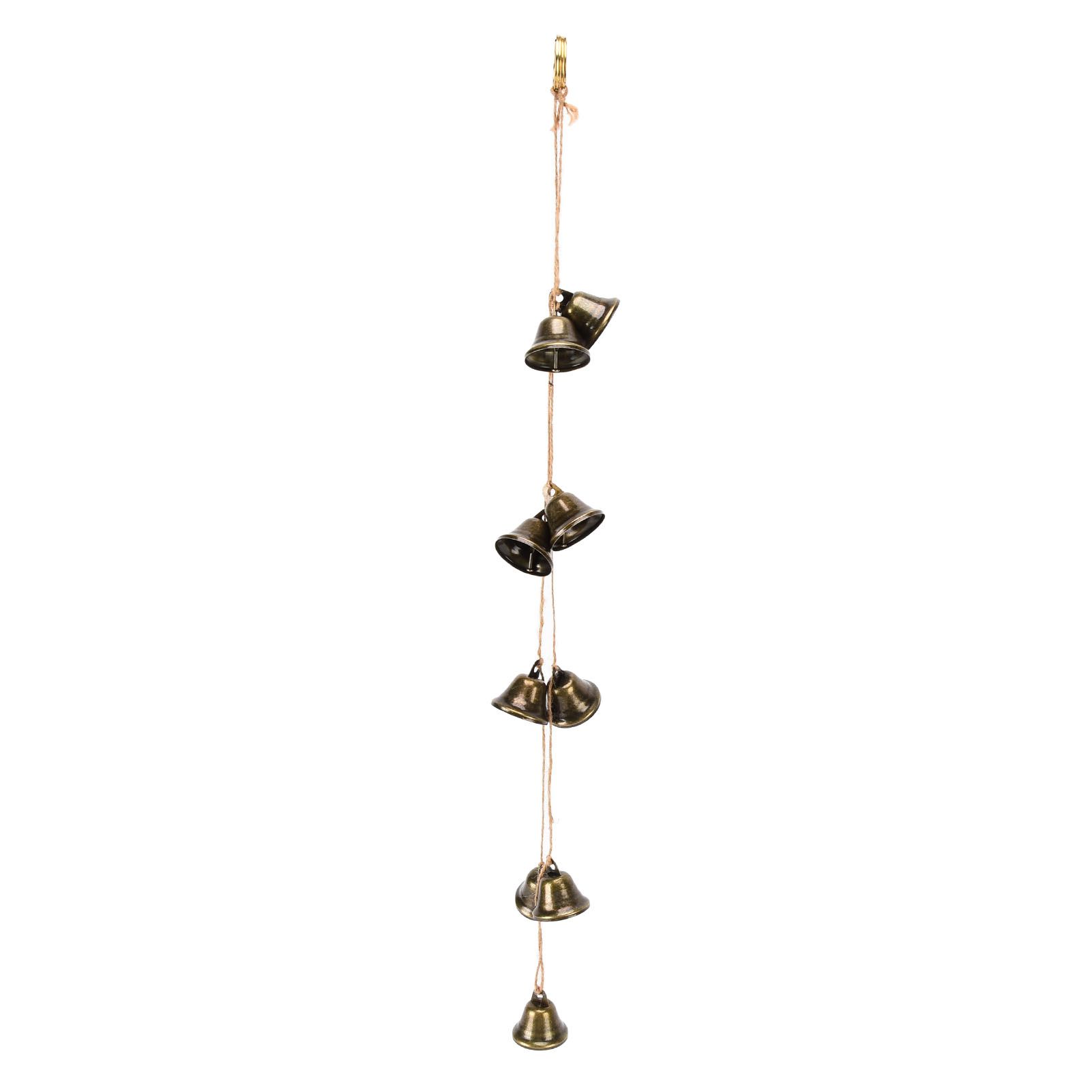 Hanging Bells String Handicrafts Decorative String of 9 Iron Vintage Christmas view 4