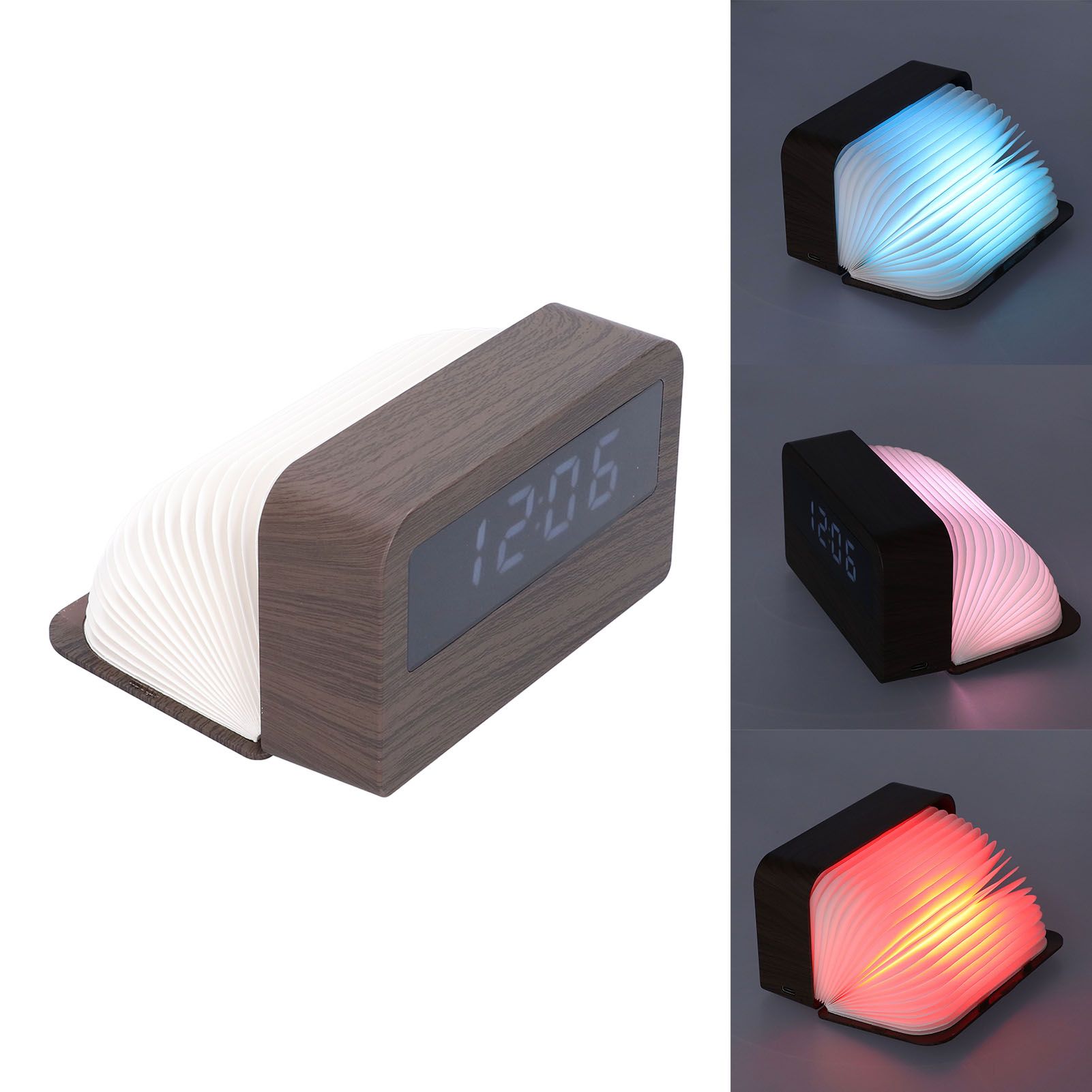 Wooden Clock Multifunctional Digital Backlight Environmental Friendly Compact view 10