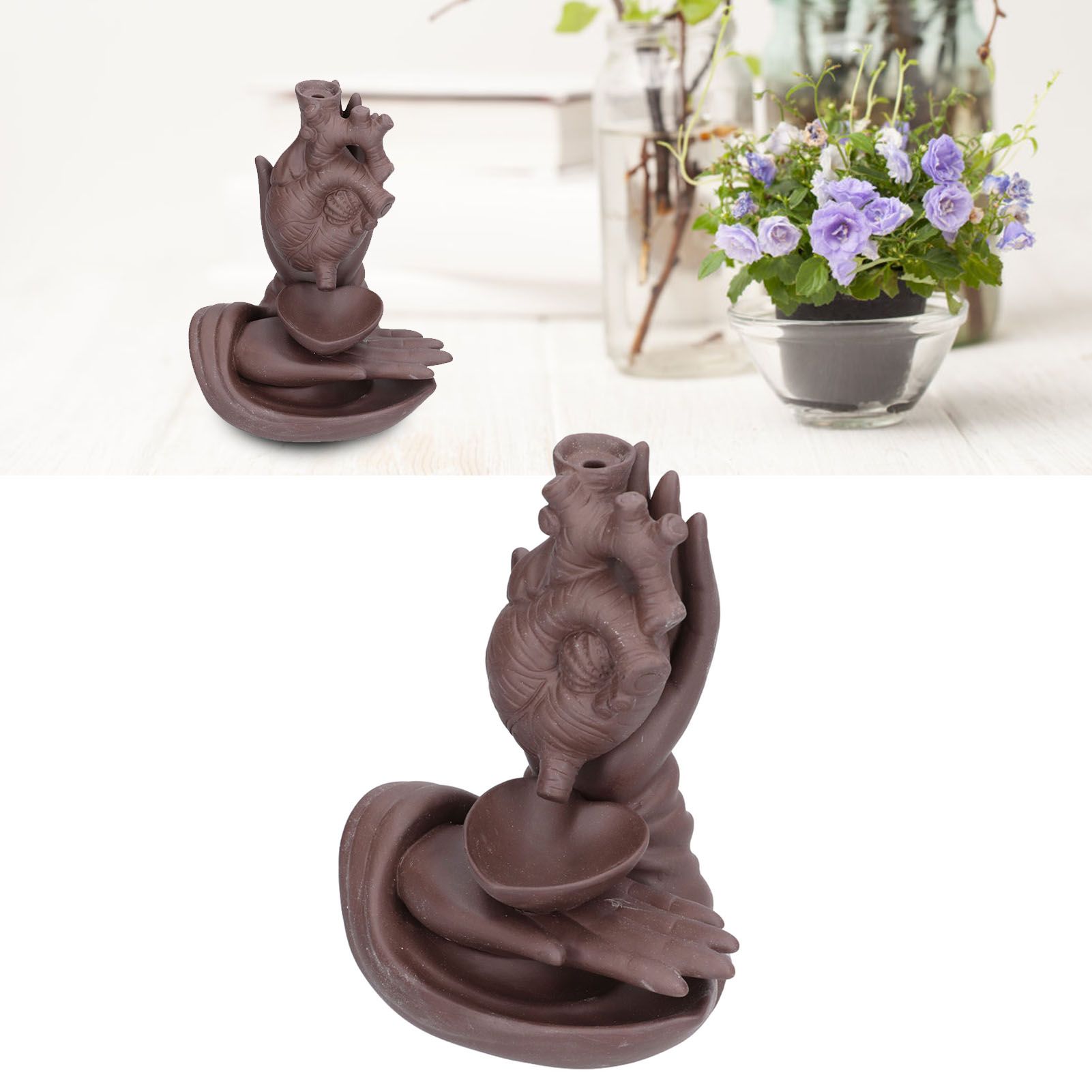 Ceramic Incense Burner Waterfall Backflow Incense Holder Ornament for Home view 11