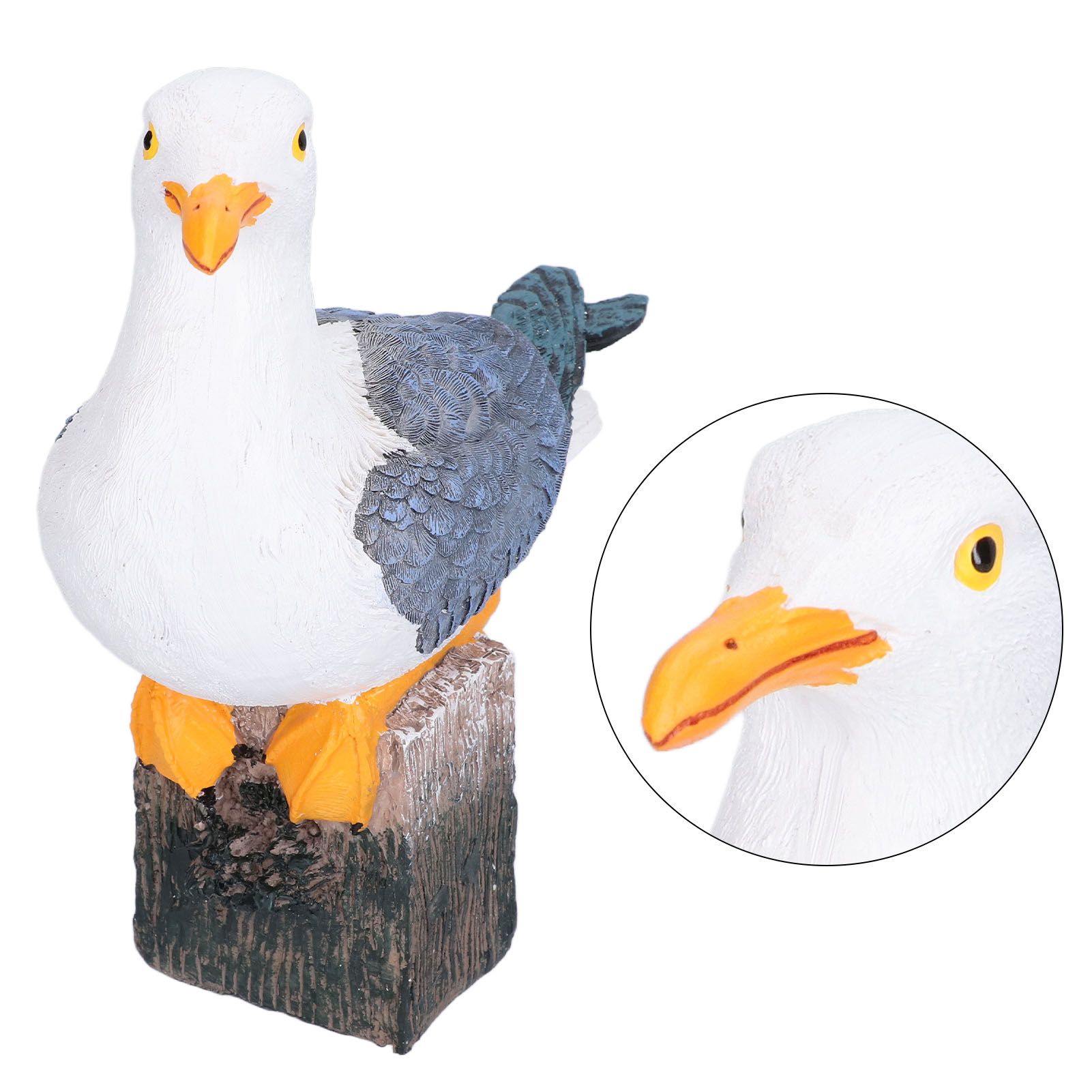 Seagull Figurine Decorations Cute Appearance Vivid Lifelike Exquisite view 9
