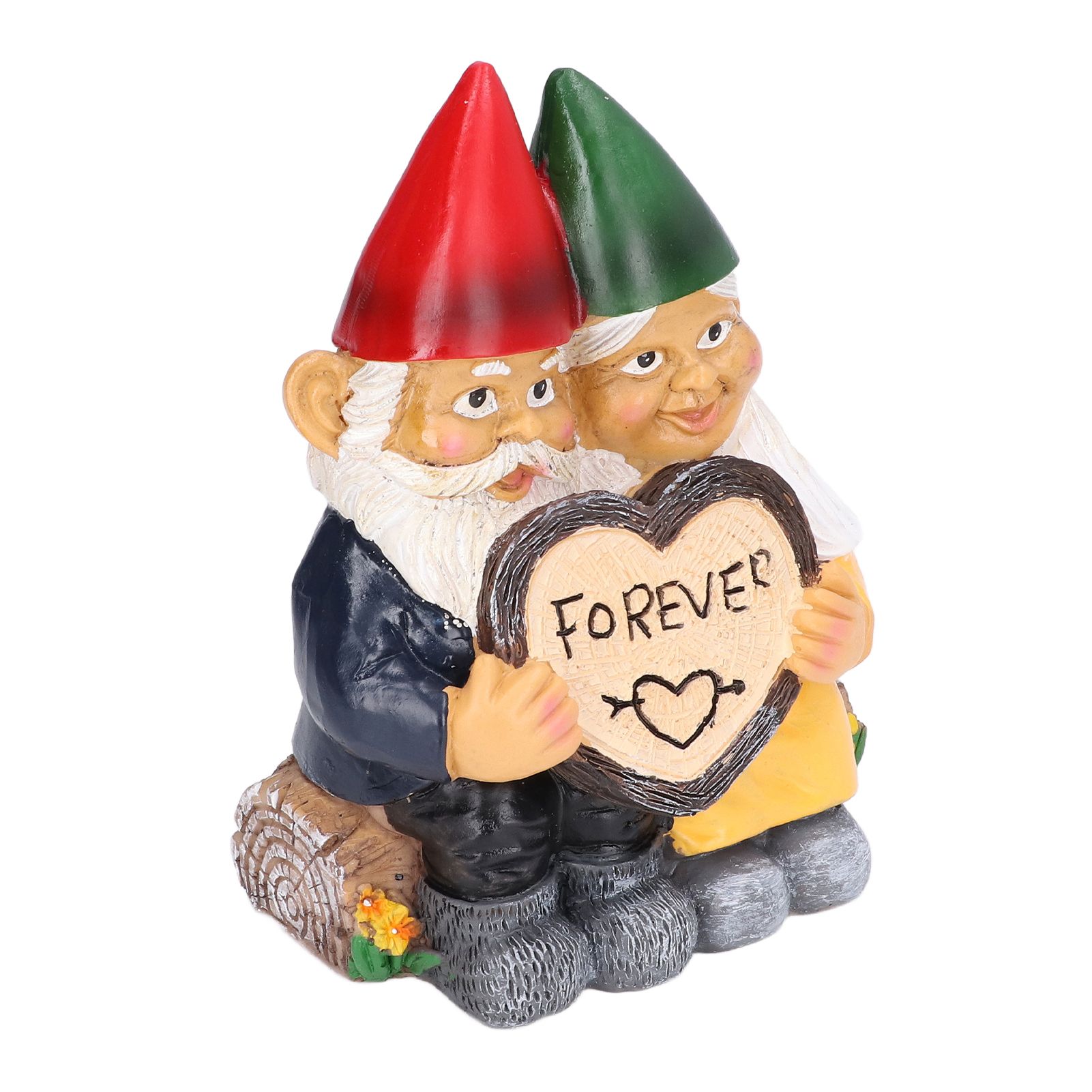 Garden Gnome Couple Statues Figurine Household Resin Art Home Desktop Dwarf view 3