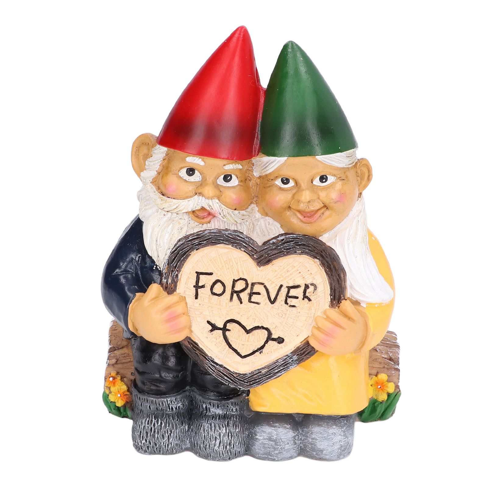 Garden Gnome Couple Statues Figurine Household Resin Art Home Desktop Dwarf view 5
