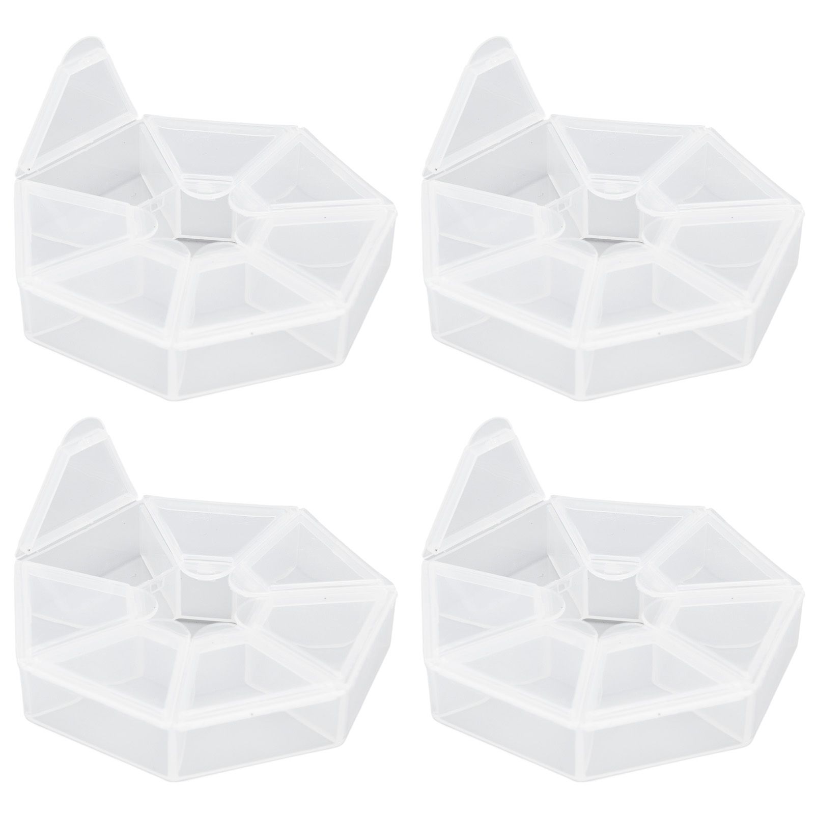 7 Grids Storage Box Clear Plastic Organizer Containers for Fishing Jewelry Pills view 3