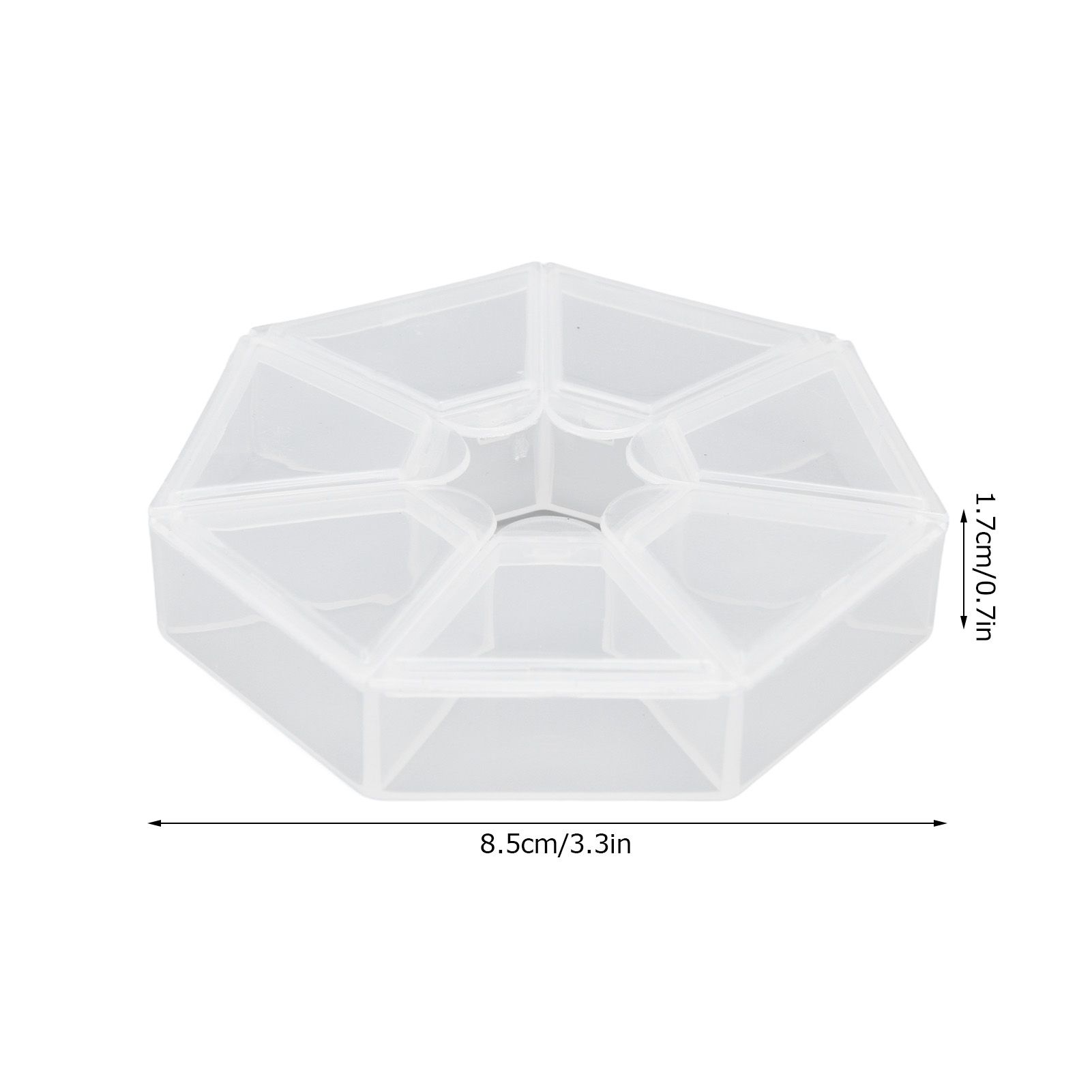 7 Grids Storage Box Clear Plastic Organizer Containers for Fishing Jewelry Pills view 13