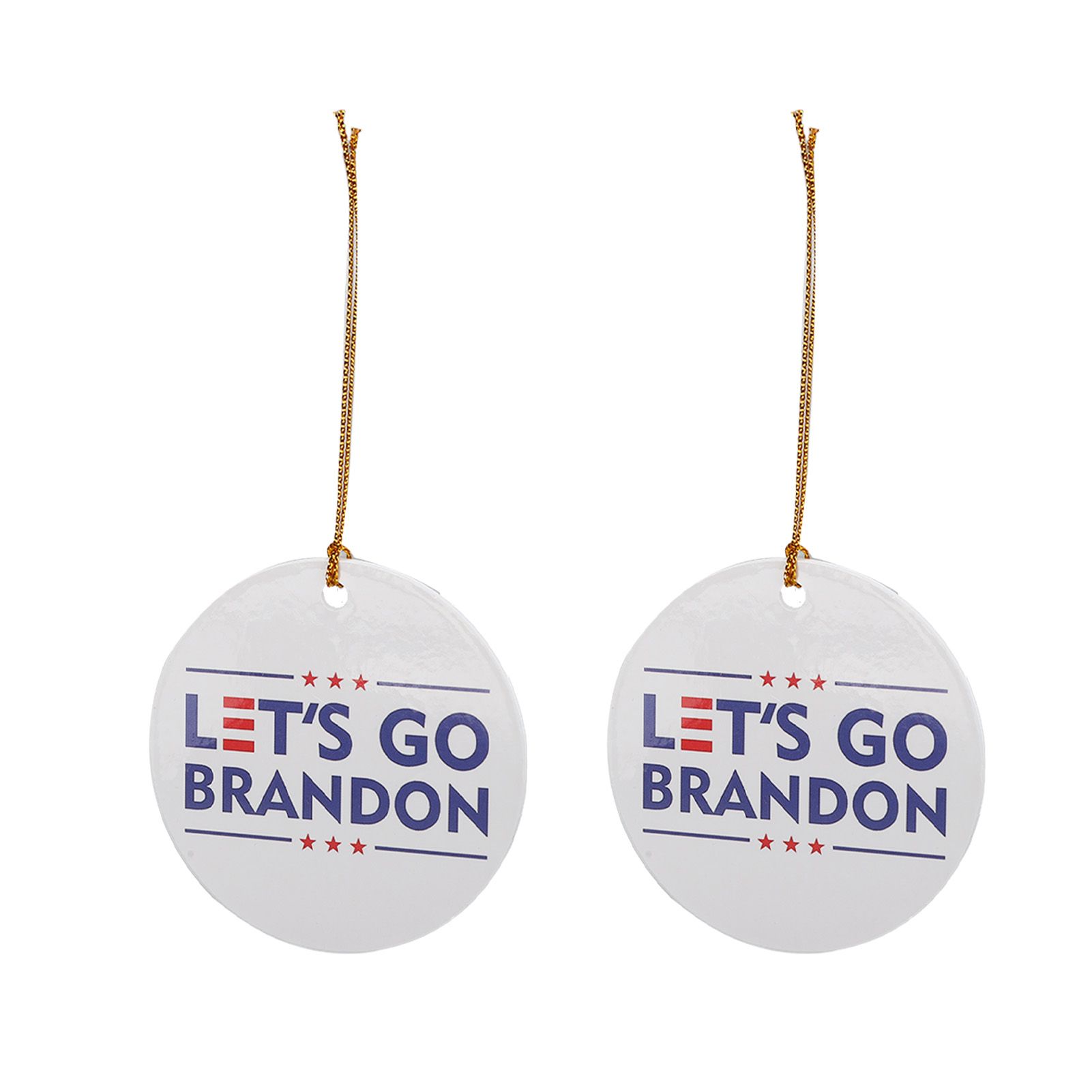 2Set Innovative Ornament Ceramic Christmas Tree Hanging Pendant for Party view 8