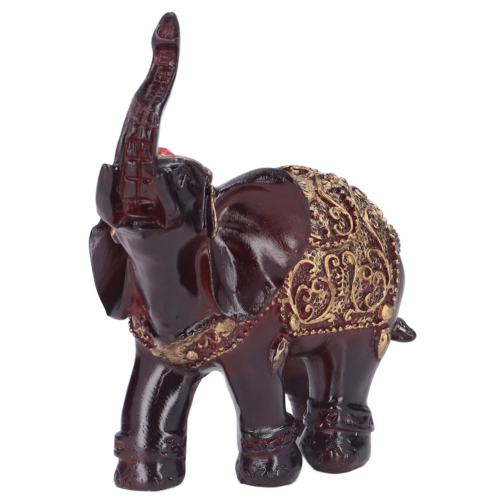 Elephant Figurines Durable Resin Delicate Texture Retro Style Symbolize Power view 2