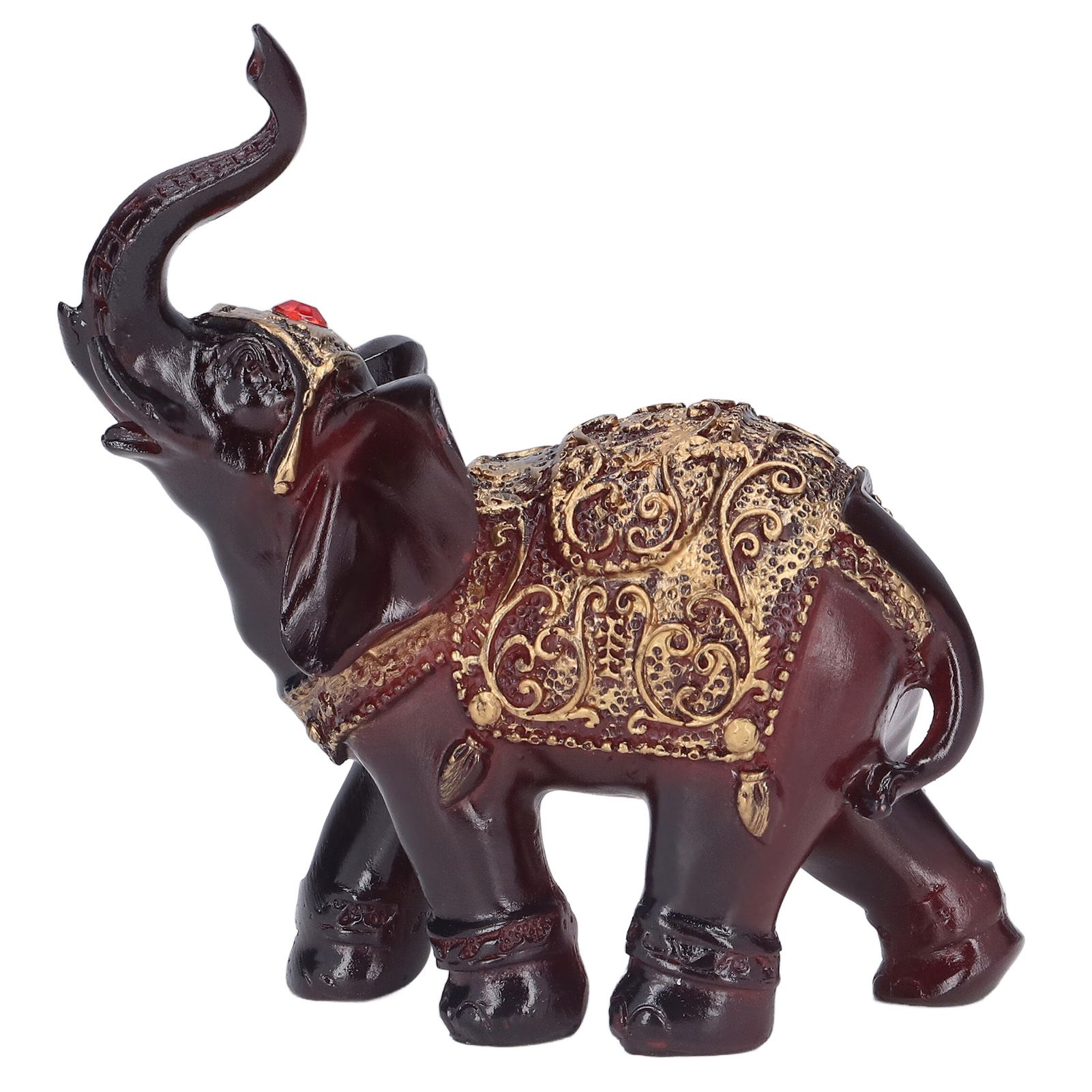 Elephant Figurines Durable Resin Delicate Texture Retro Style Symbolize Power view 3