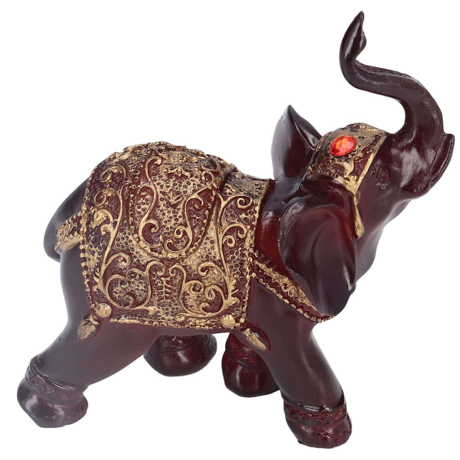 Elephant Figurines Durable Resin Delicate Texture Retro Style Symbolize Power view 5
