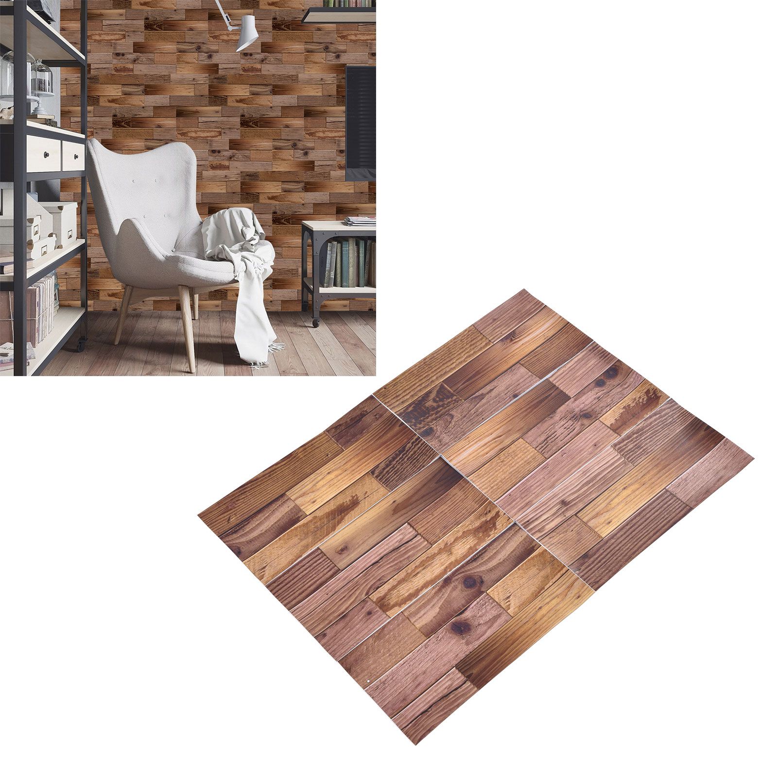 18PCS Wall Stickers Peel and Paste Wood Grain Furniture Refurbishment Sticker view 11