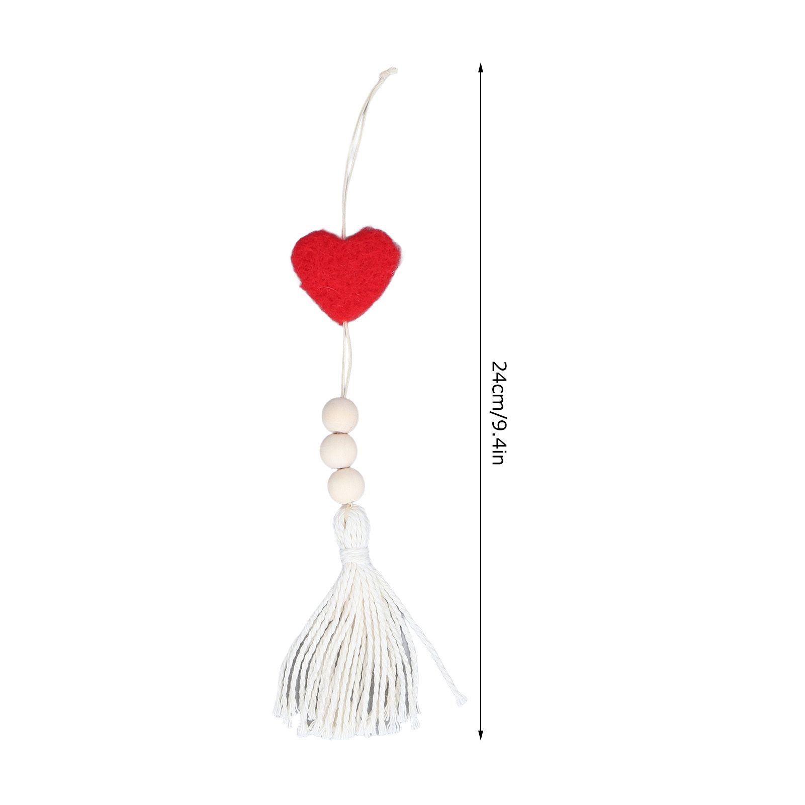 5Pcs Tassel Pendant Heart Design Lightweight Bohemian Tassel Cute Keychains view 13