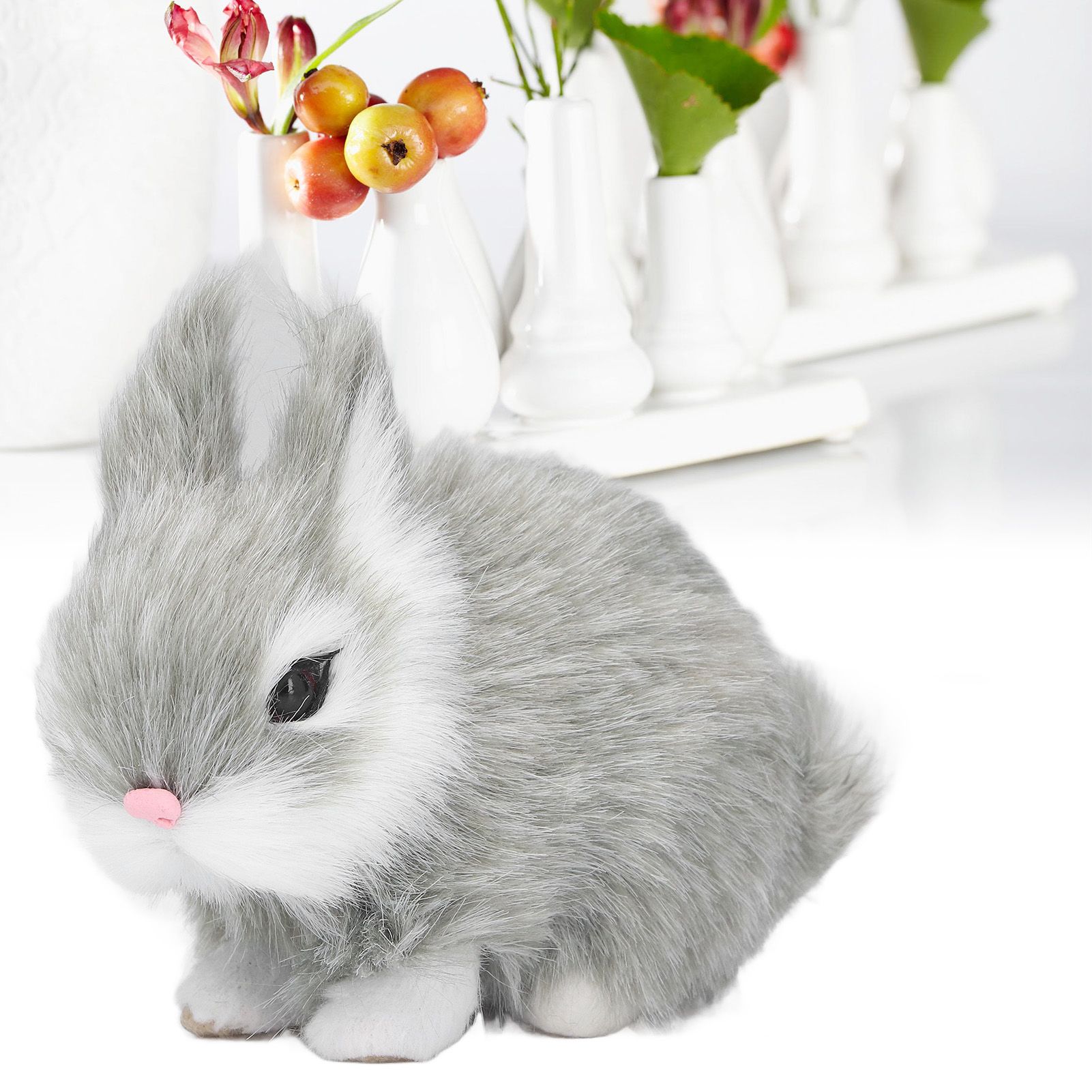 Miniature Plush Rabbits Plastic Plush Material Soft Comfortable Durable view 11