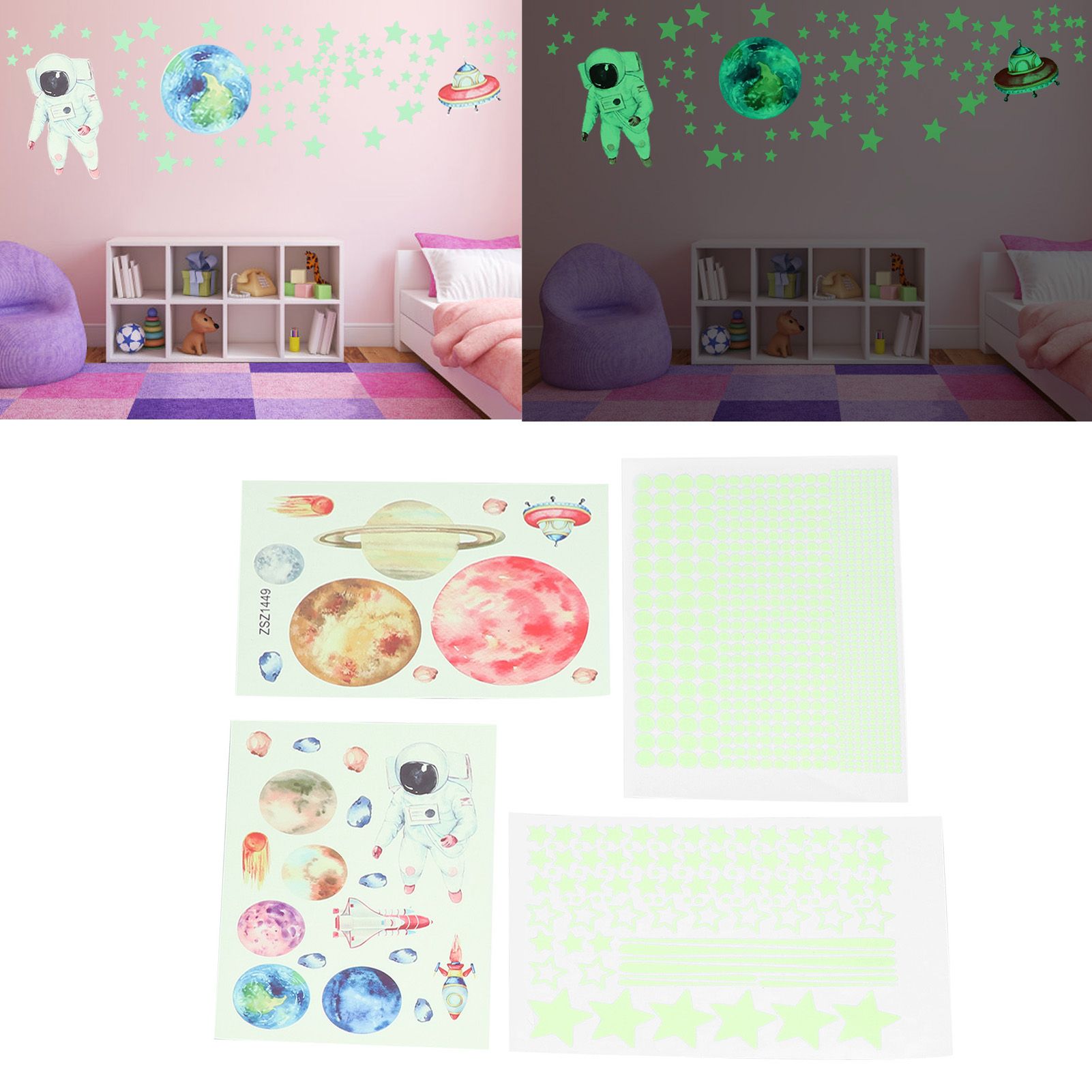 Glowing Star Luminous Wall Sticker Harmless PVC Wall Paper for Office Bedroom view 11