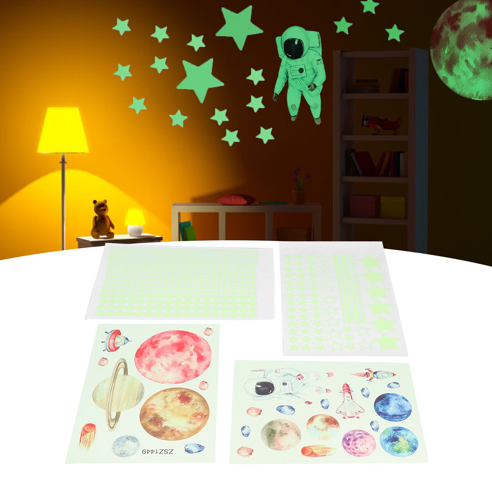 Glowing Star Luminous Wall Sticker Harmless PVC Wall Paper for Office Bedroom view 12