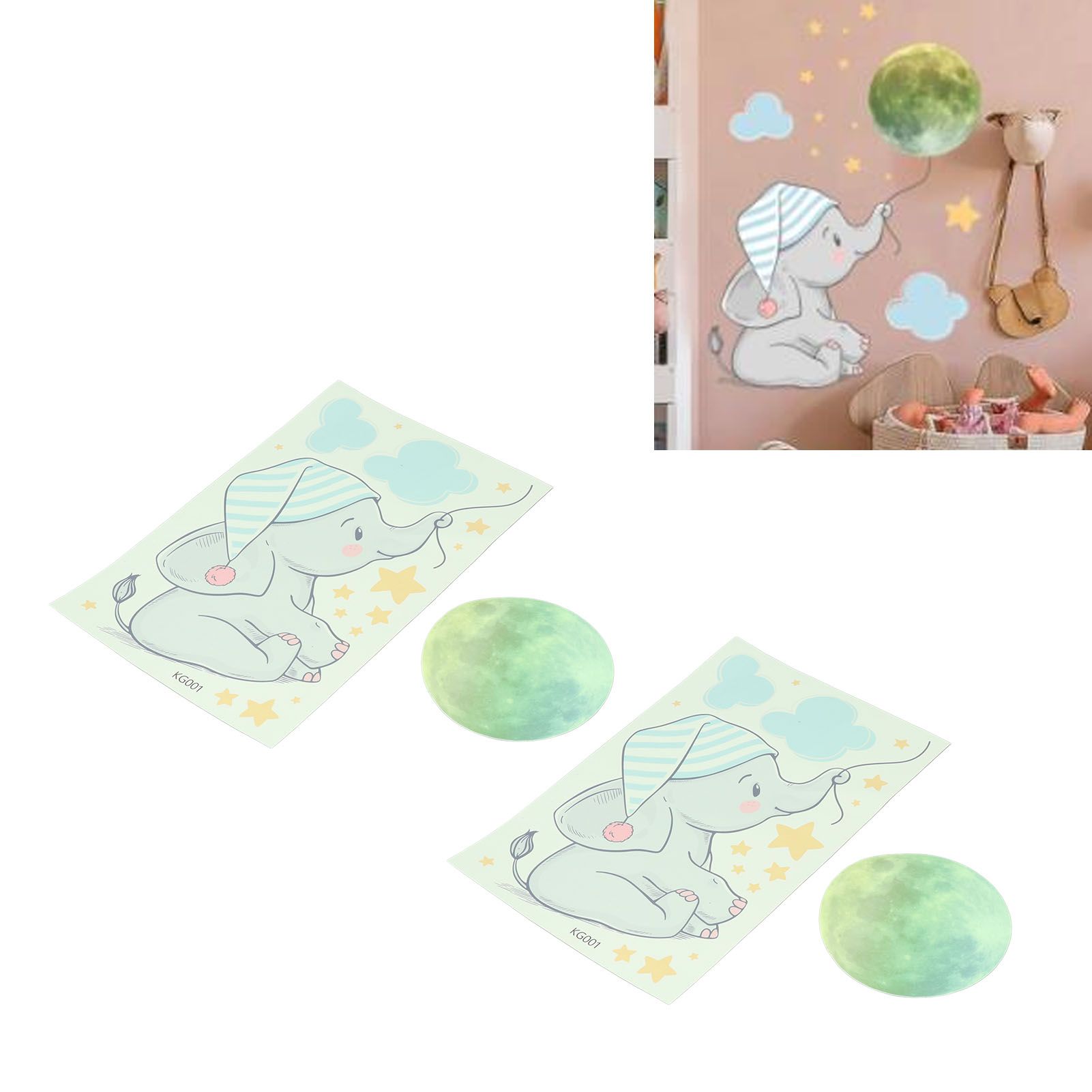 2Set Luminous Wall Sticker DIY Glowing Wall Decals Self Adhesive Wall Paper view 12
