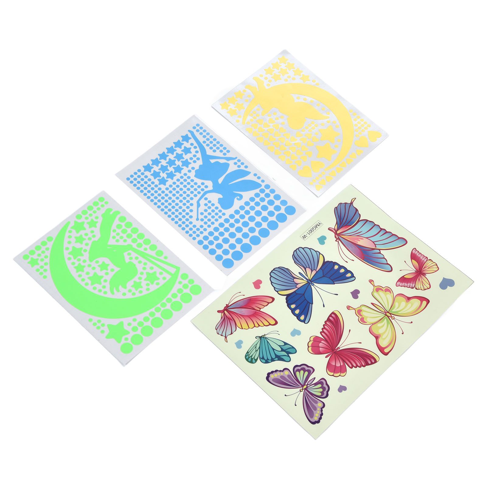 4Pcs Wall Stickers PVC Material Self Adhesive Luminous Design Cute Exquisite view 2