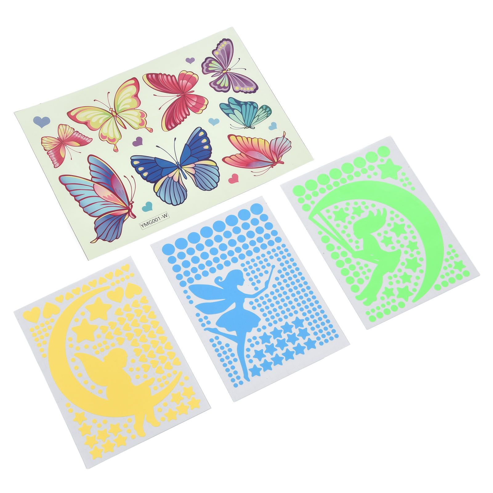 4Pcs Wall Stickers PVC Material Self Adhesive Luminous Design Cute Exquisite view 3