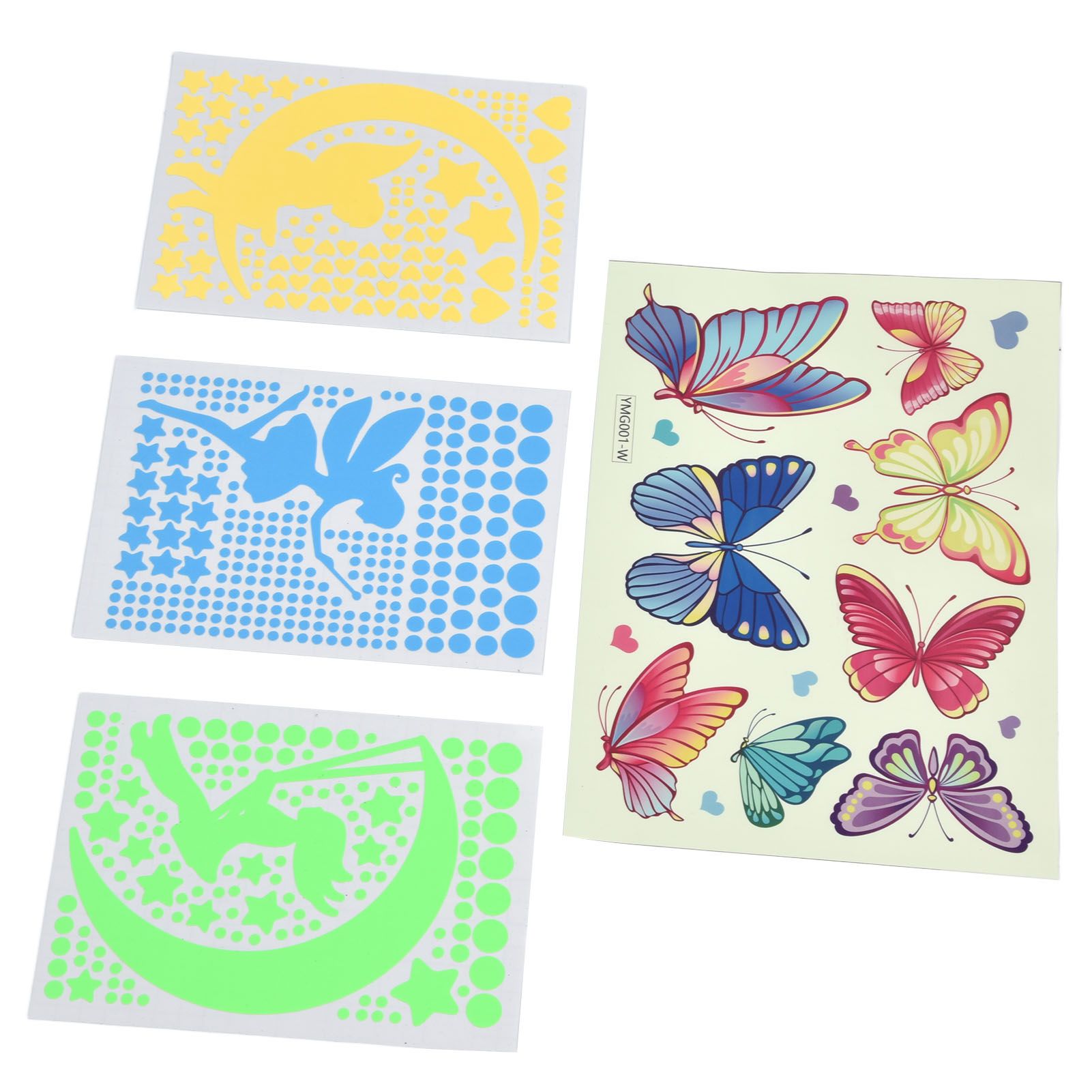 4Pcs Wall Stickers PVC Material Self Adhesive Luminous Design Cute Exquisite view 5