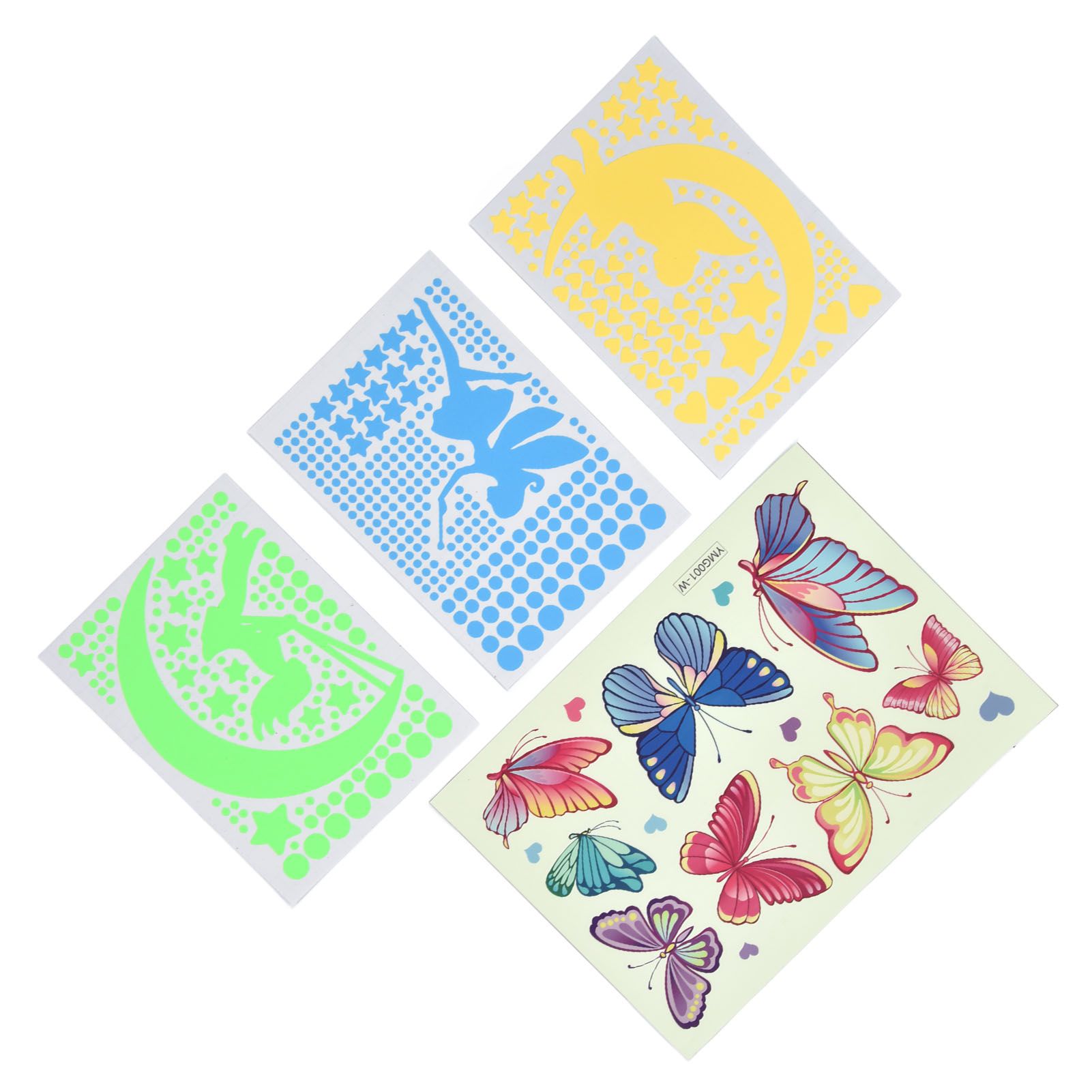 4Pcs Wall Stickers PVC Material Self Adhesive Luminous Design Cute Exquisite view 9