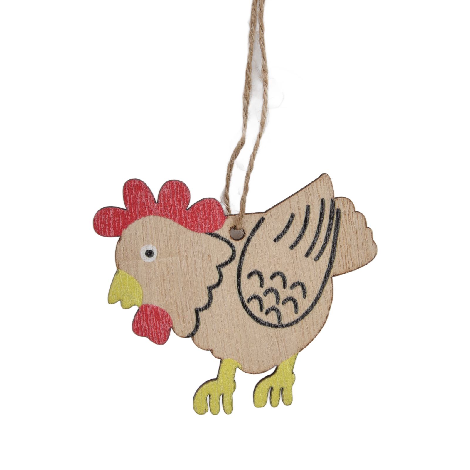 30Pcs Wooden Easter Pendant Bunny Flower Chicken Eggs Durable Wood Eye view 14