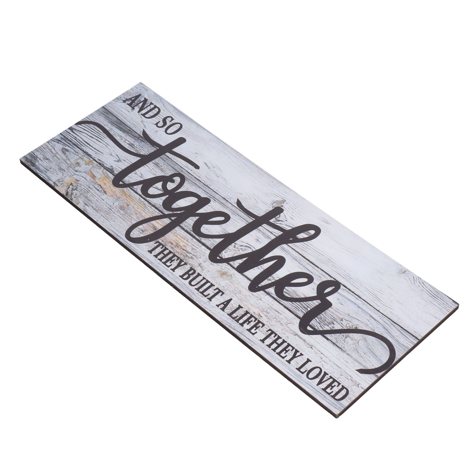 Wooden Wall Sign Together Word Durable Waterproof Odorless Boxwood Lightweight view 4