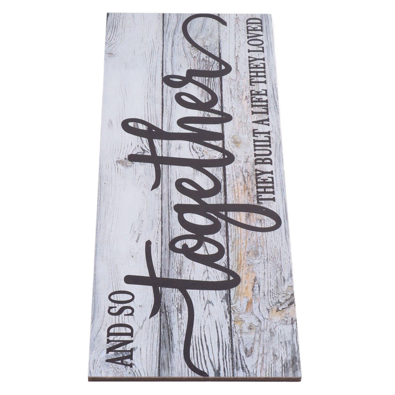 Wooden Wall Sign Together Word Durable Waterproof Odorless Boxwood Lightweight view 5