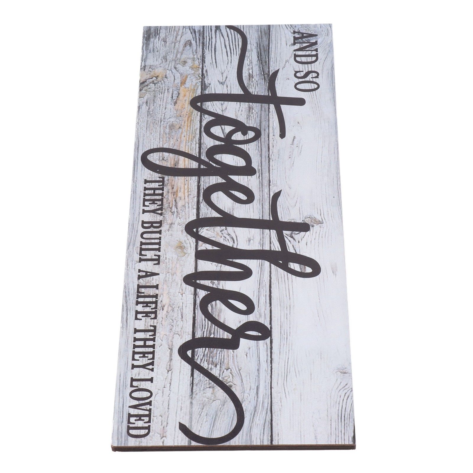 Wooden Wall Sign Together Word Durable Waterproof Odorless Boxwood Lightweight view 6