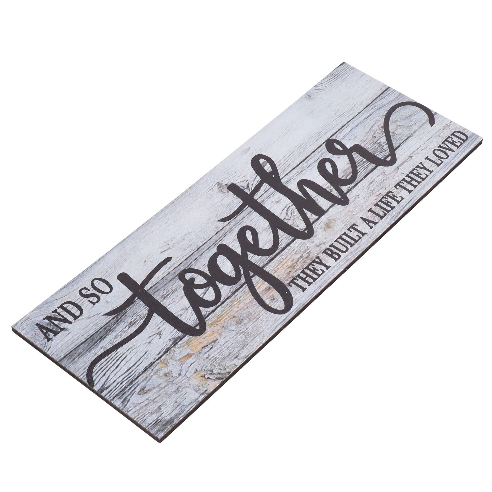 Wooden Wall Sign Together Word Durable Waterproof Odorless Boxwood Lightweight view 9