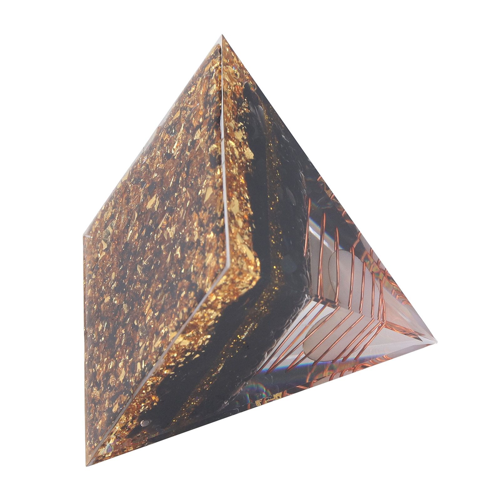 Orgone Pyramid Decorative Balancing Energy Power Stone Pyramid Ornament for view 13