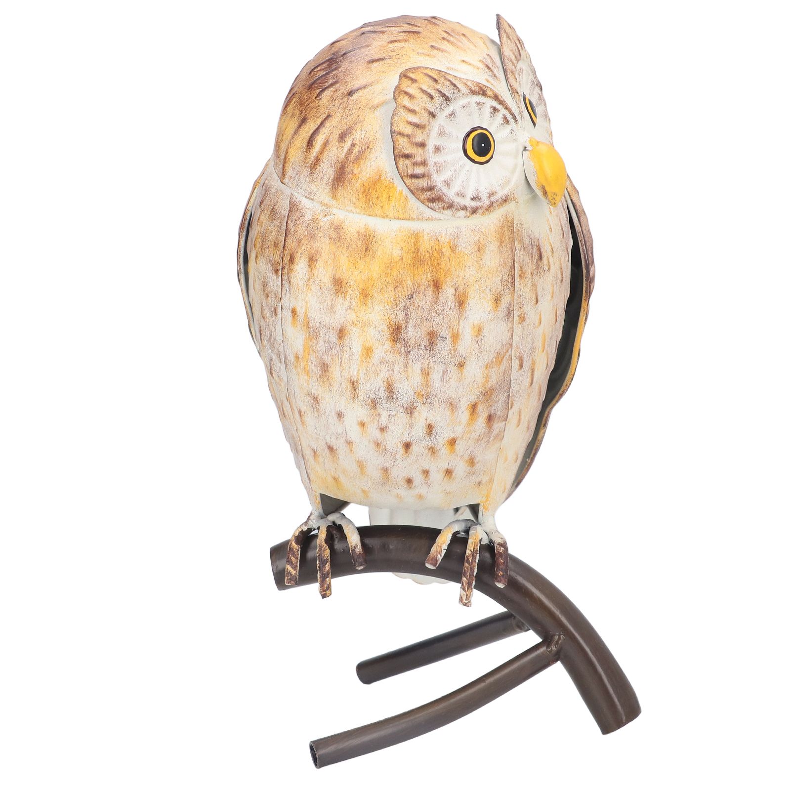 Owl Sculpture Iron Lifelike Decorative Desk Owl Statue Crafts Ornament for view 2