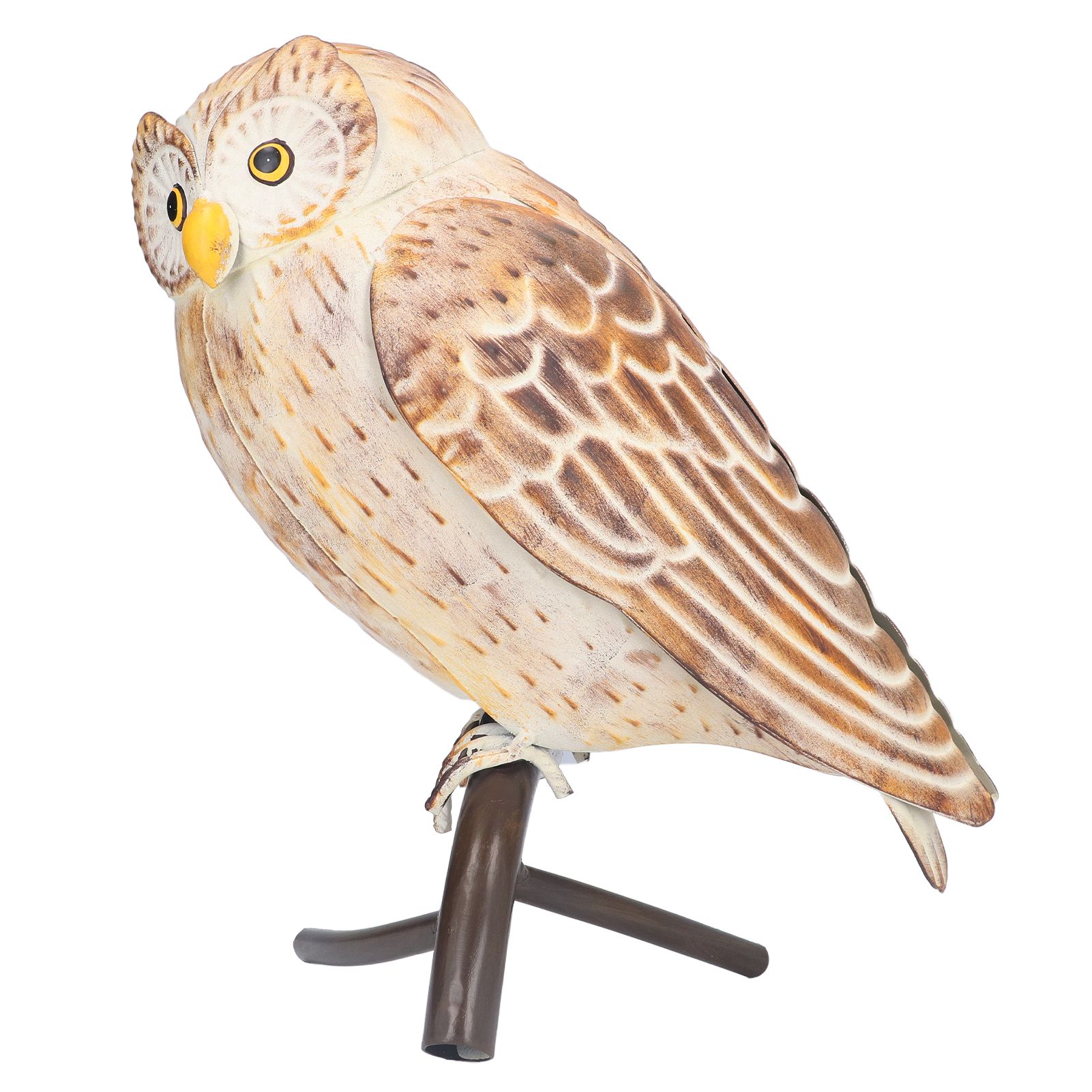 Owl Sculpture Iron Lifelike Decorative Desk Owl Statue Crafts Ornament for view 3