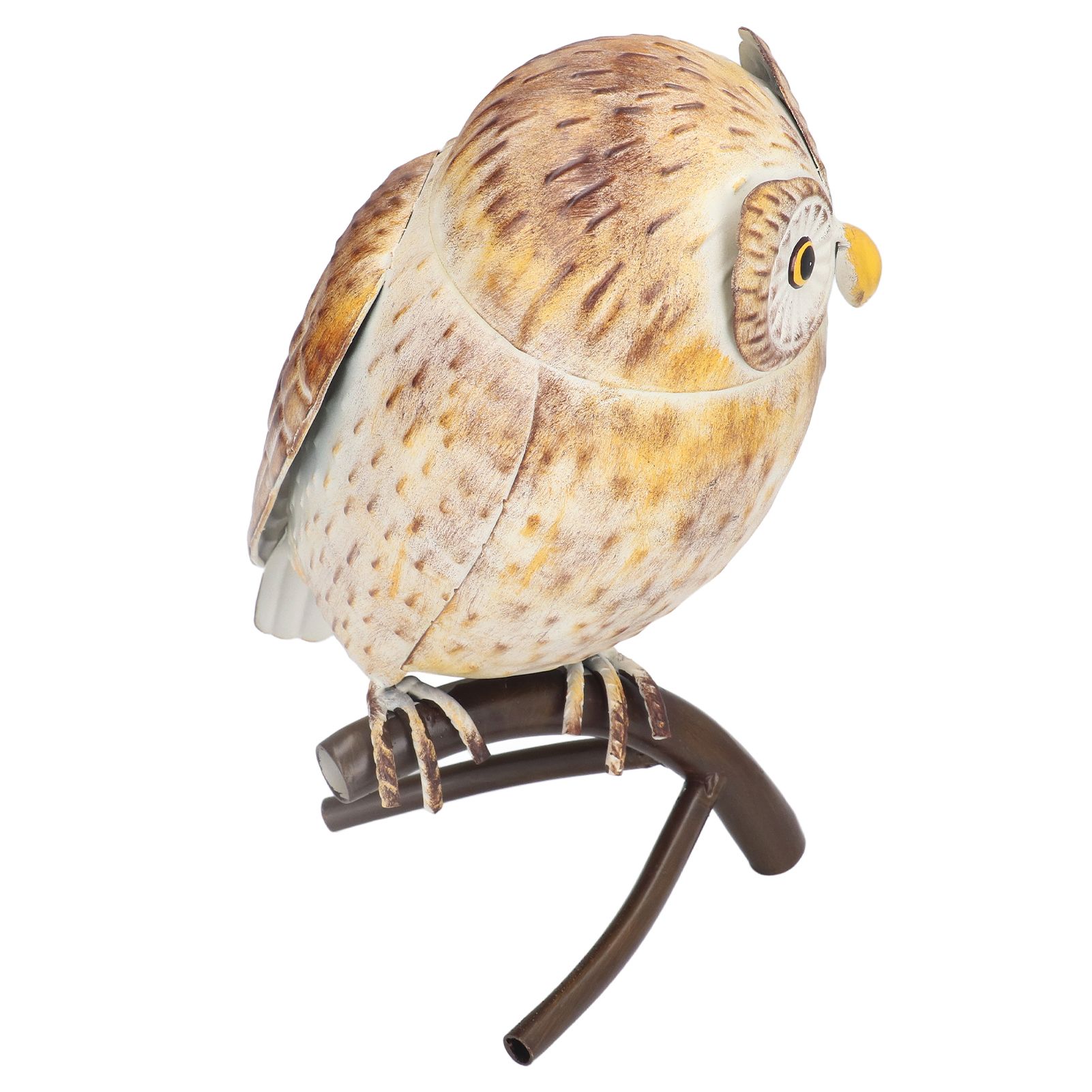 Owl Sculpture Iron Lifelike Decorative Desk Owl Statue Crafts Ornament for view 4