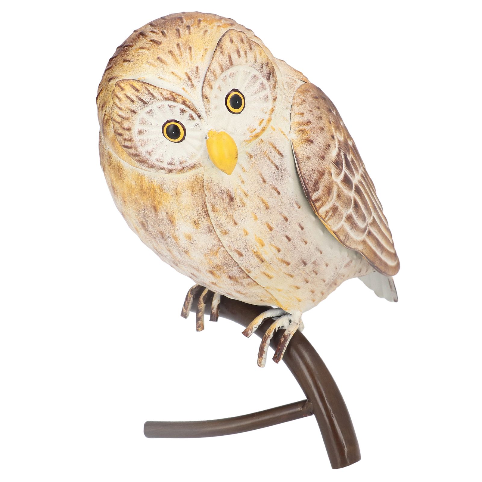 Owl Sculpture Iron Lifelike Decorative Desk Owl Statue Crafts Ornament for view 5