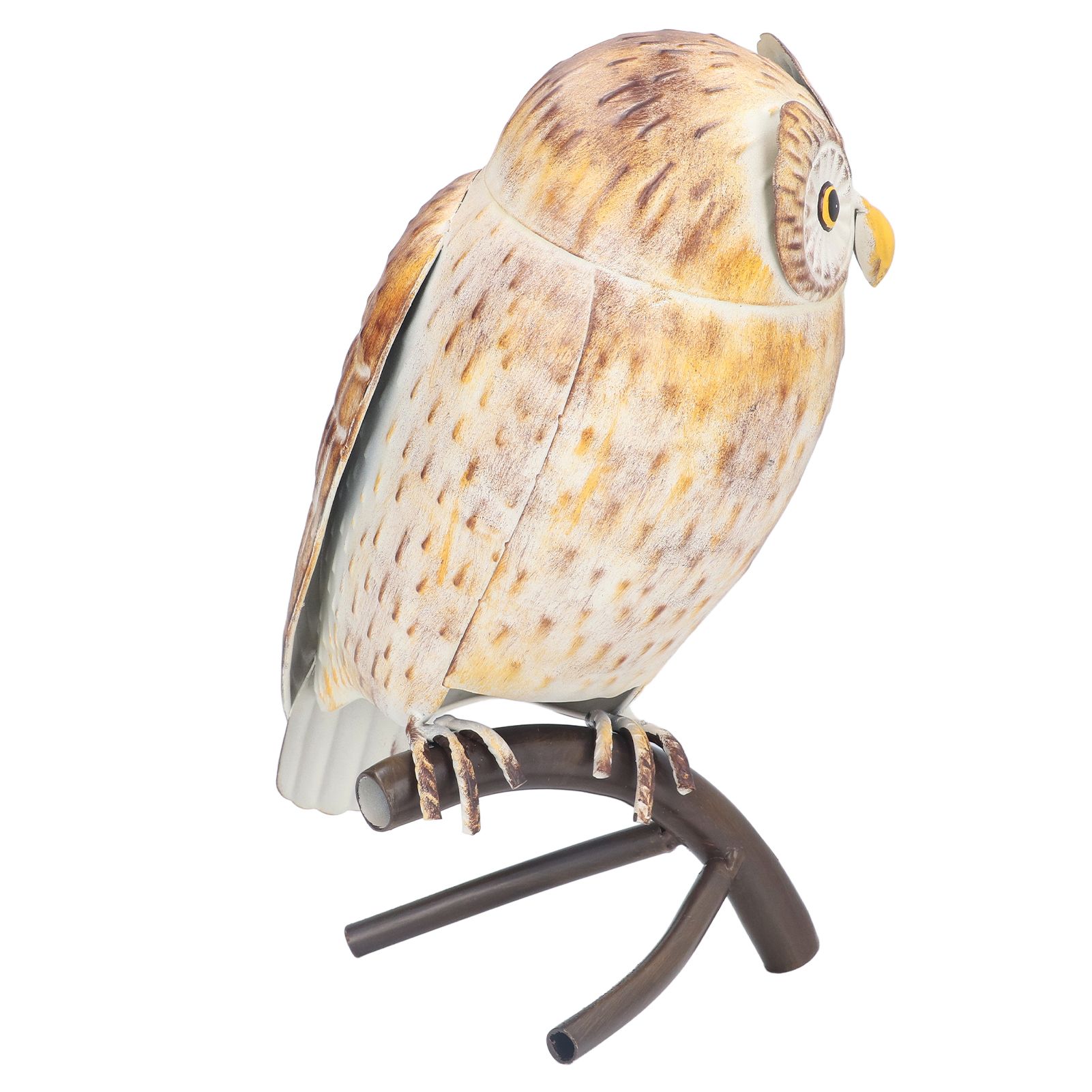 Owl Sculpture Iron Lifelike Decorative Desk Owl Statue Crafts Ornament for view 7