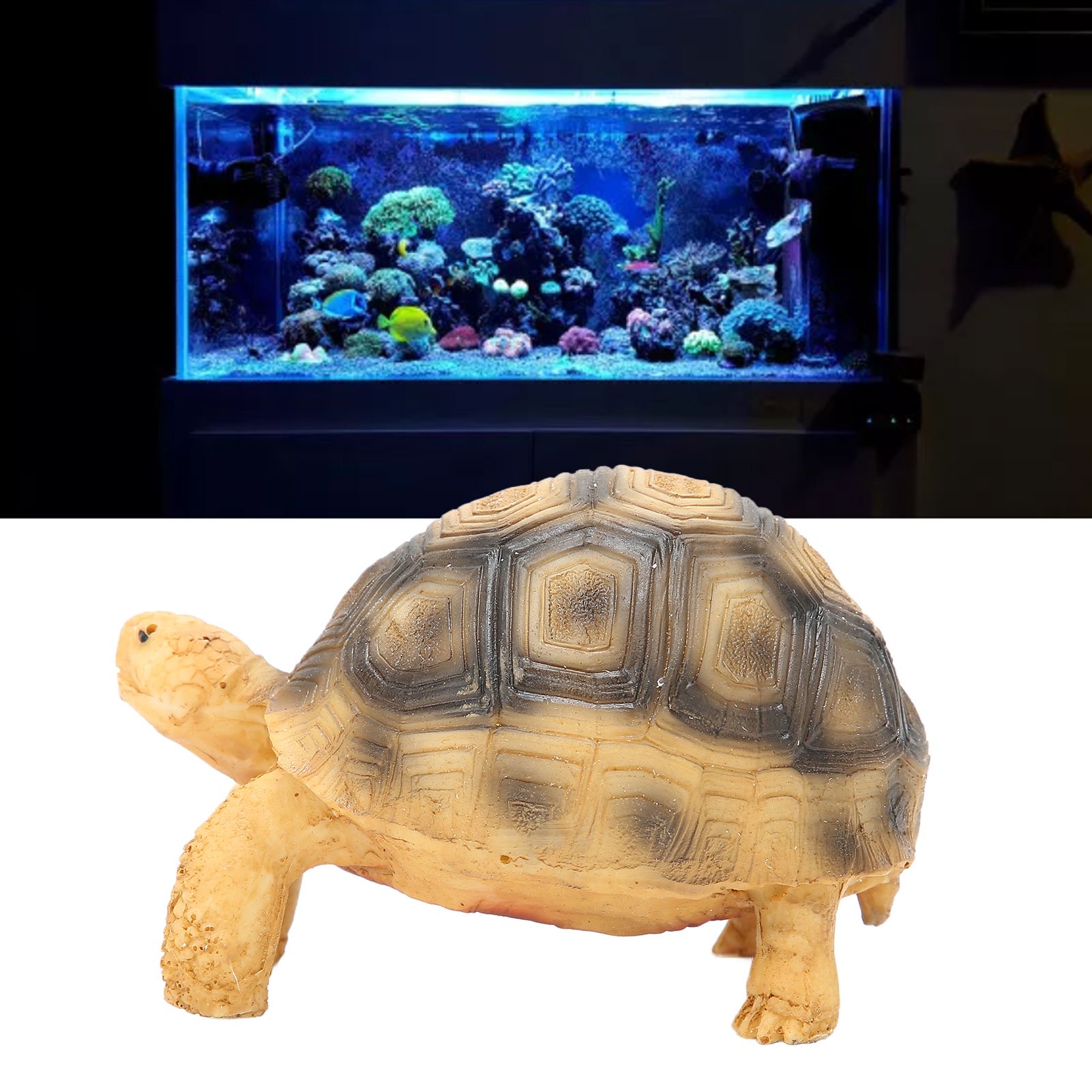 Tortoise Ornament Pet Animal Figurine Resin Home Decoration for Fish Tanl Aquarium view 11
