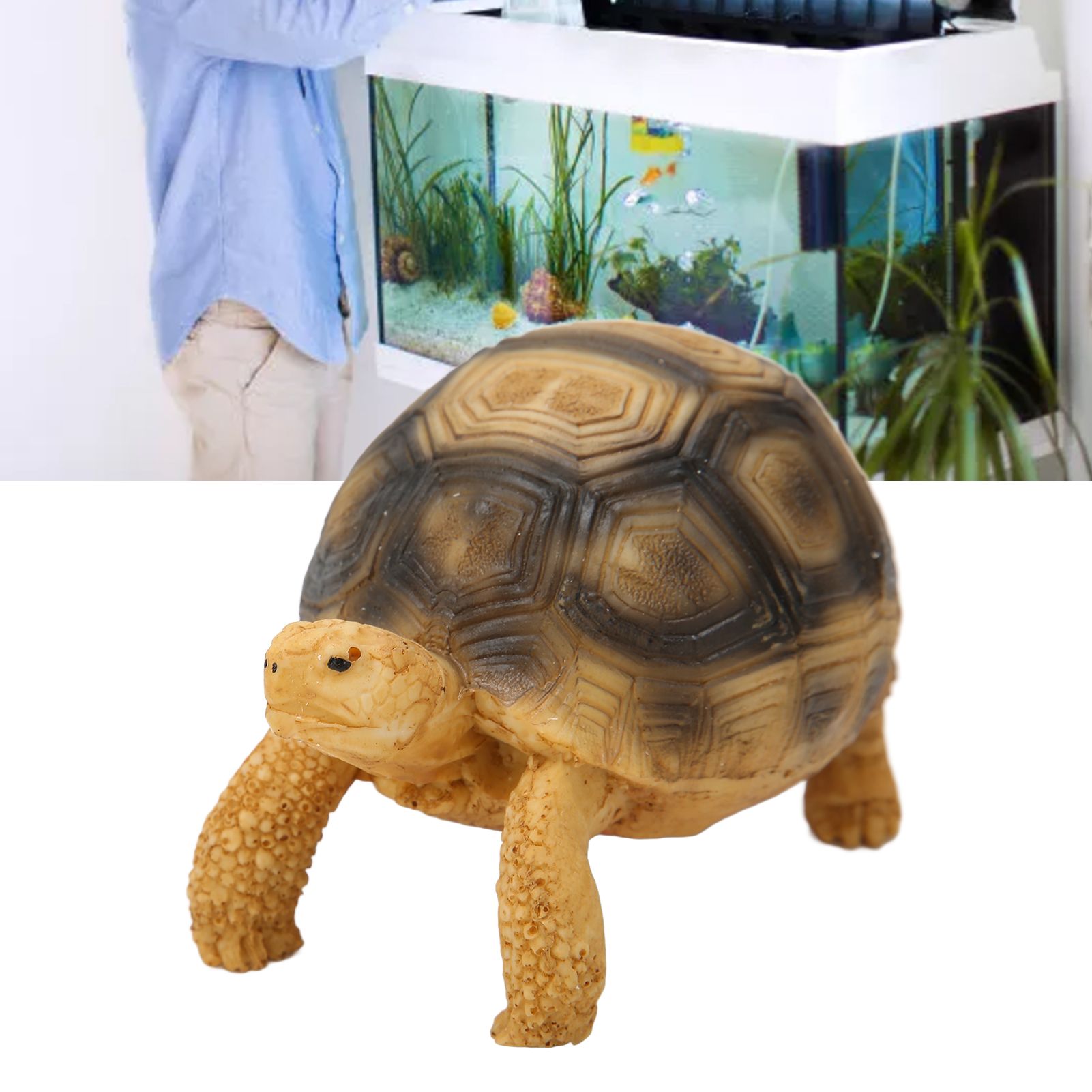 Tortoise Ornament Pet Animal Figurine Resin Home Decoration for Fish Tanl Aquarium view 12