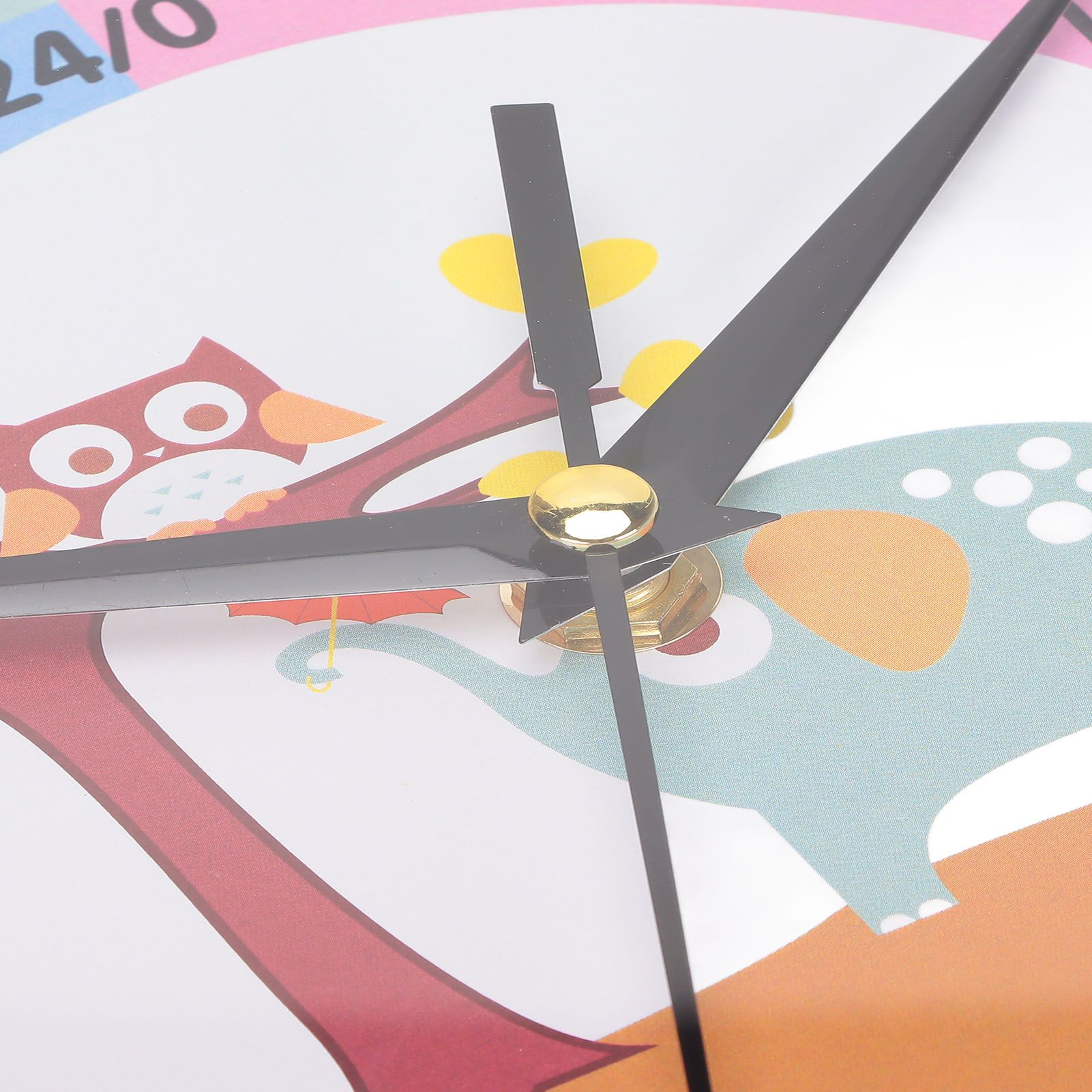 Wall Clock Plastic Cartoon Colorful Quartz Time Learning Hanging Clock for view 15