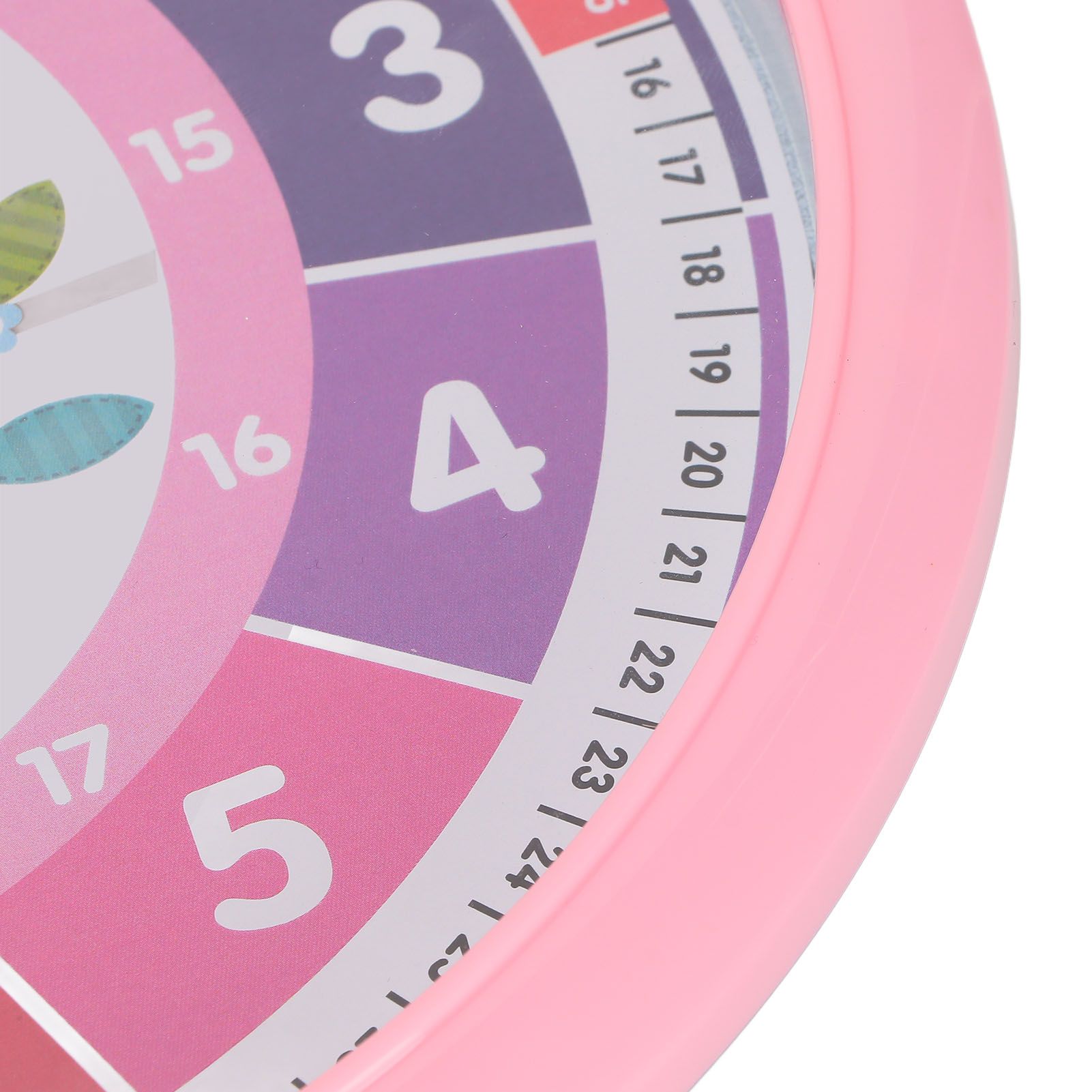 Wall Clock Plastic Cartoon Colorful Quartz Time Learning Hanging Clock for view 13
