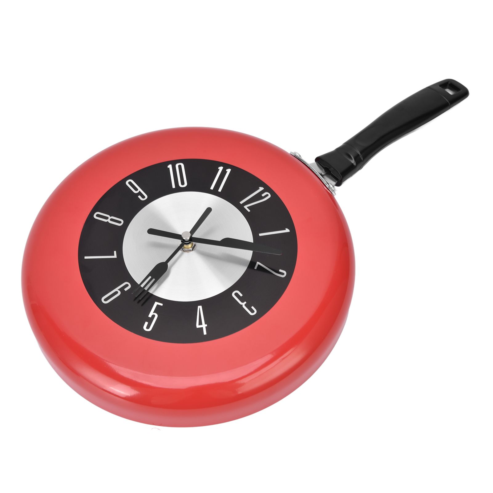 Frying Pan Wall Clock Aluminum Kitchen Pot Decorative Hanging Clocks for view 5