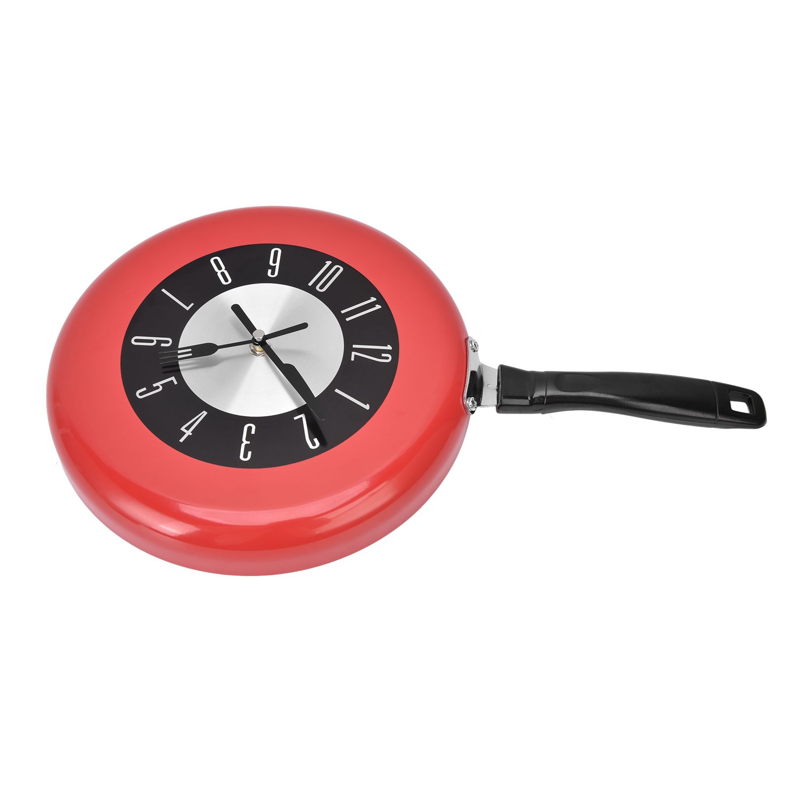 Frying Pan Wall Clock Aluminum Kitchen Pot Decorative Hanging Clocks for view 8