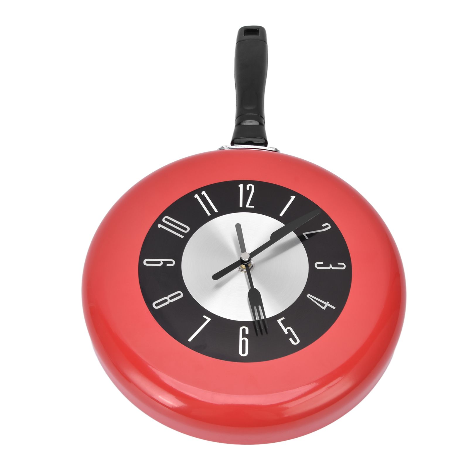 Frying Pan Wall Clock Aluminum Kitchen Pot Decorative Hanging Clocks for view 9