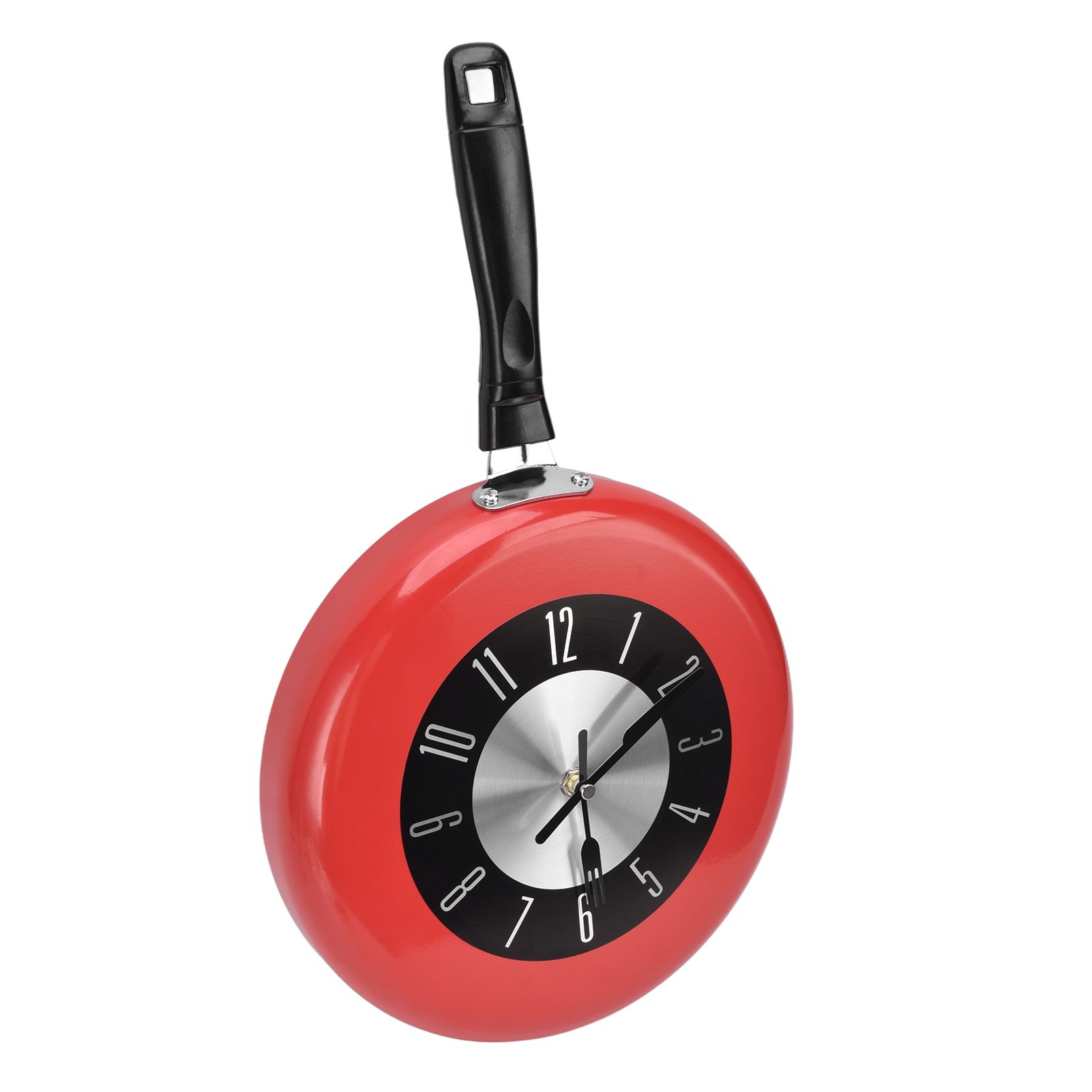 Frying Pan Wall Clock Aluminum Kitchen Pot Decorative Hanging Clocks for view 10