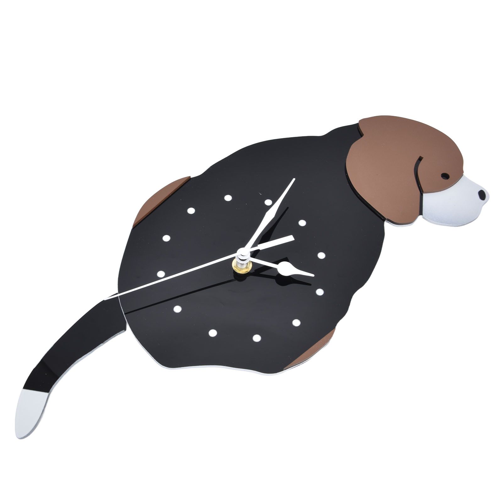 Wall Clock Self Adhesive Waterproof 3D Effect Silent Movement Dog Wall Clock view 3