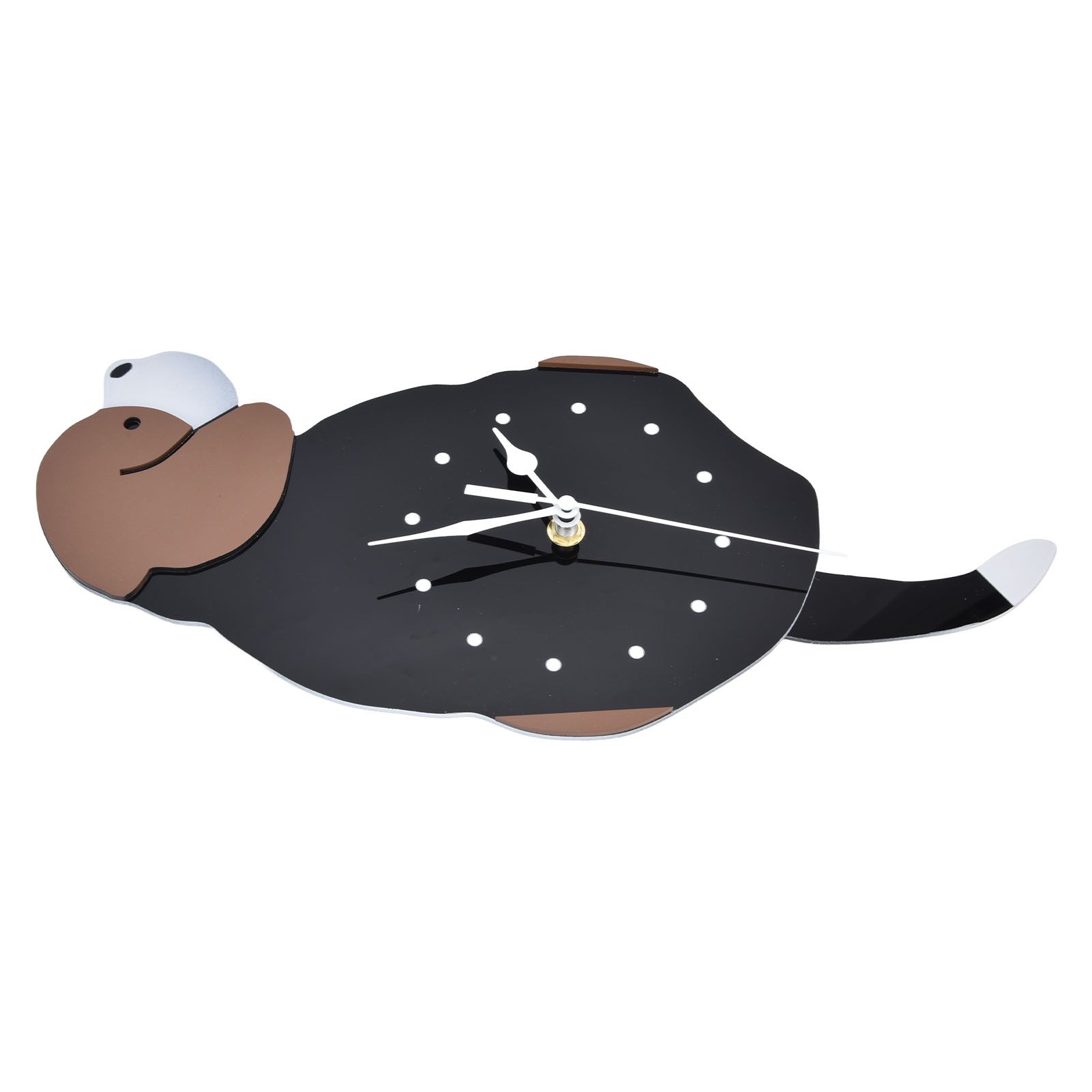 Wall Clock Self Adhesive Waterproof 3D Effect Silent Movement Dog Wall Clock view 4