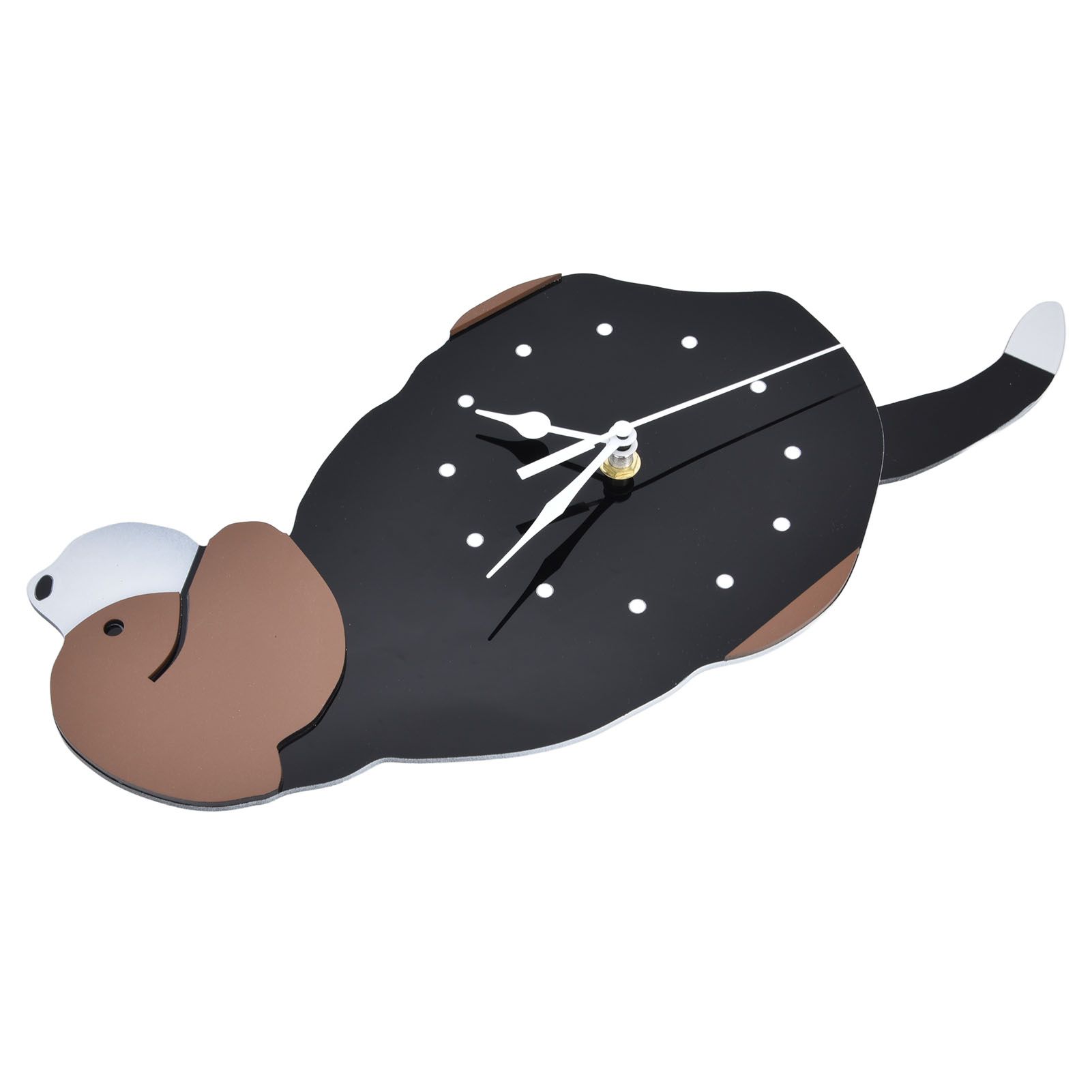Wall Clock Self Adhesive Waterproof 3D Effect Silent Movement Dog Wall Clock view 5