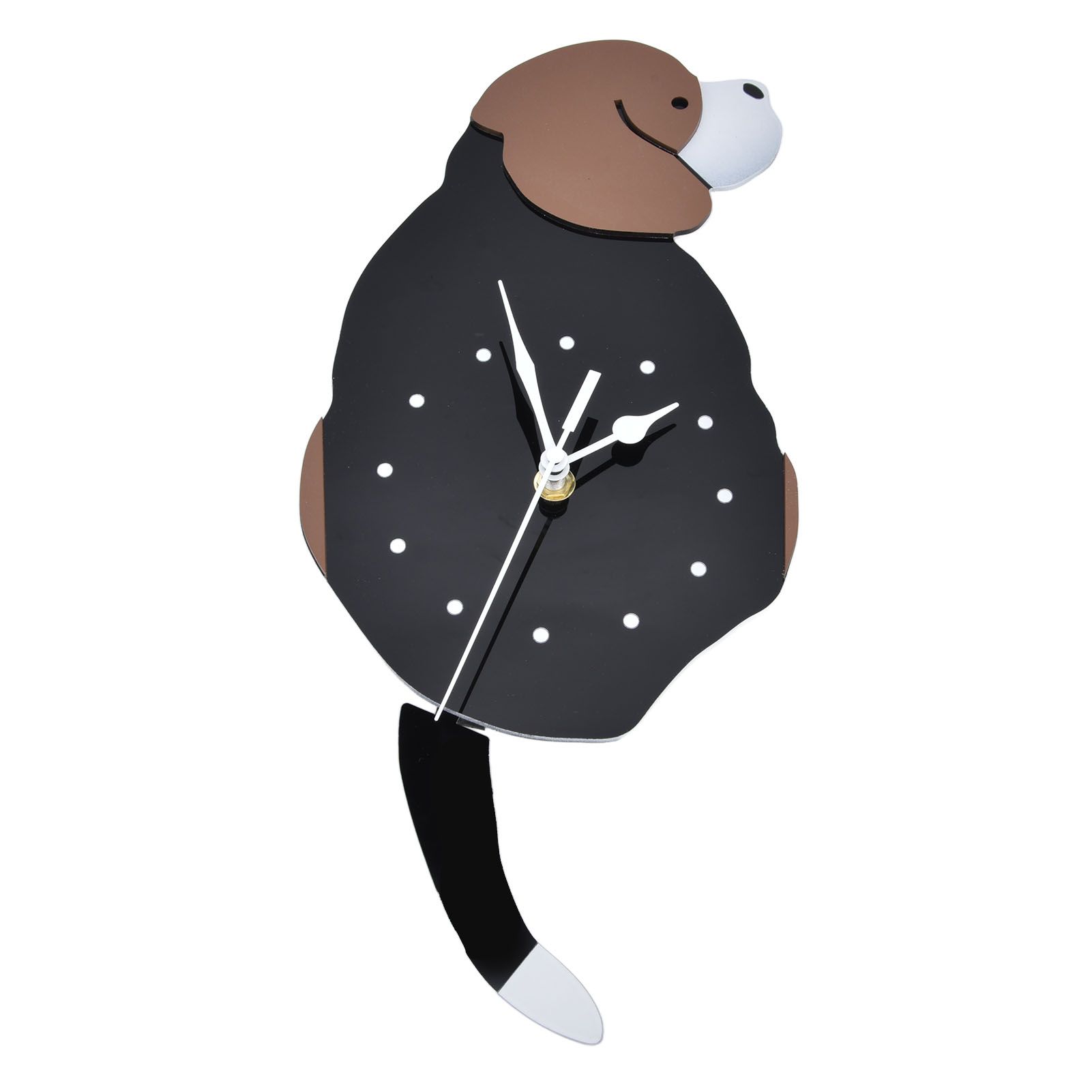 Wall Clock Self Adhesive Waterproof 3D Effect Silent Movement Dog Wall Clock view 6
