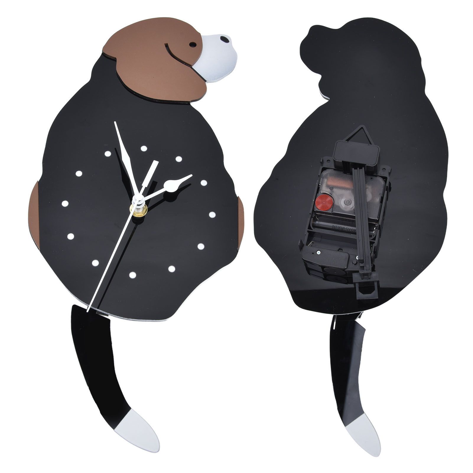 Wall Clock Self Adhesive Waterproof 3D Effect Silent Movement Dog Wall Clock view 10