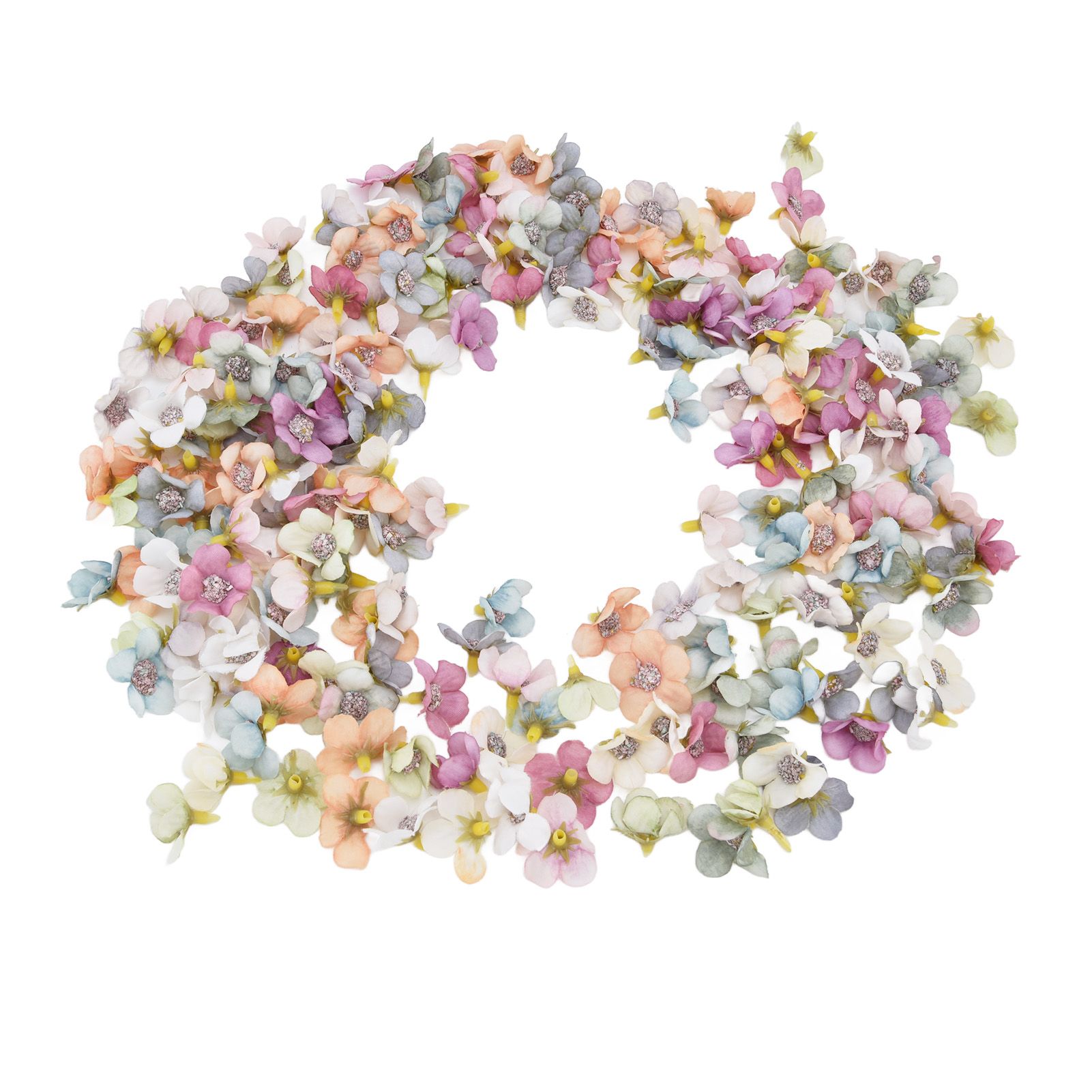 200Pcs Wedding Cloth Small Flower Head 2.5cm/1.0in DIY Simulation Flowers Head view 2