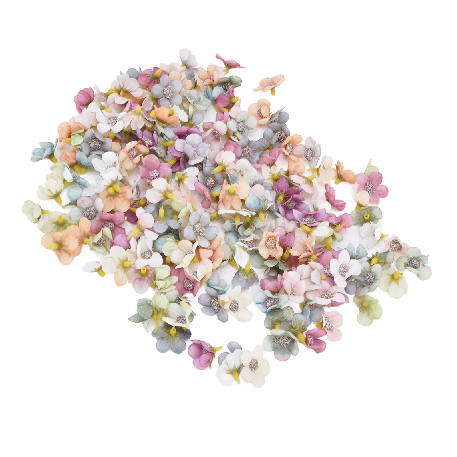 200Pcs Wedding Cloth Small Flower Head 2.5cm/1.0in DIY Simulation Flowers Head view 3